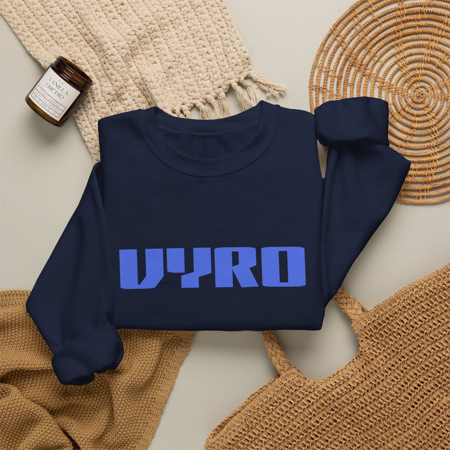 Vyro Logo Sweatshirt — Minimal White Crewneck