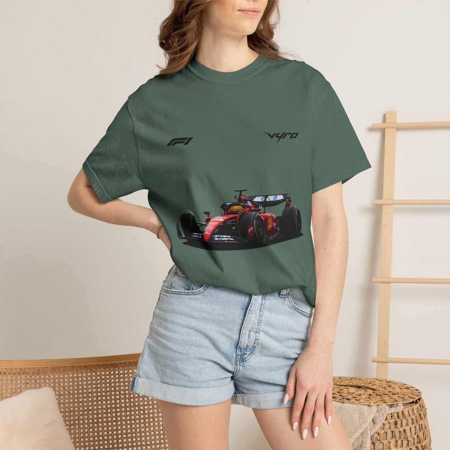 T-Shirt — Vintage Formula Racing Graphic Tee (Driver Illustration, F1 Inspired)