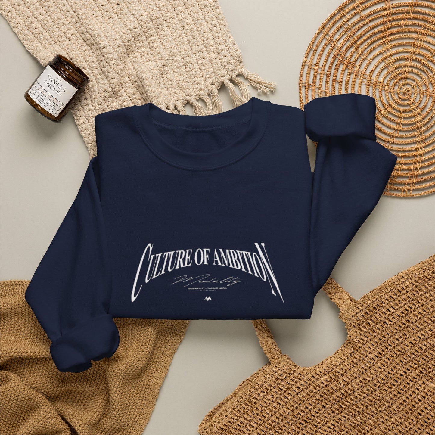 Classic White Crewneck Sweatshirt - Minimalist Blank Pullover