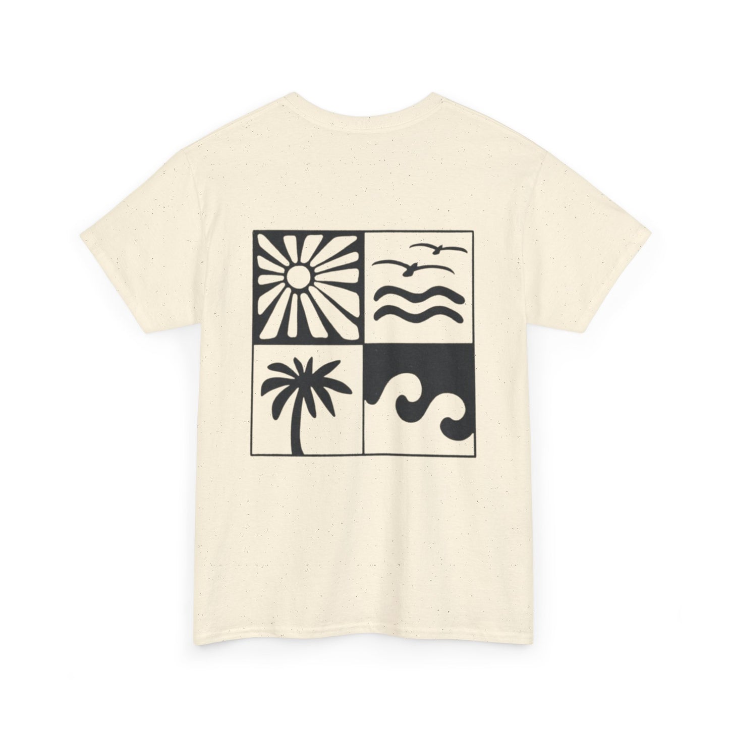 Summer Vibes Graphic Tee — 'Vyro' Logo & Beach Icon Back