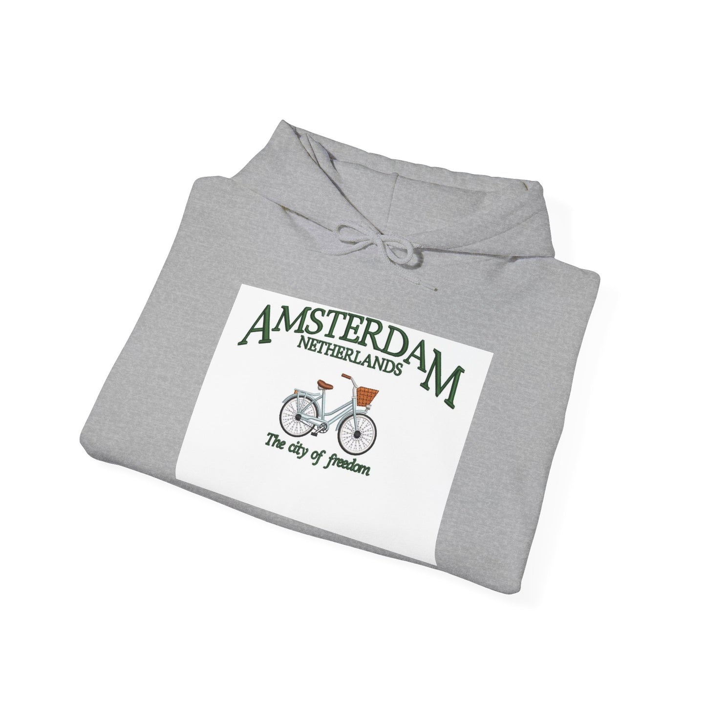 Amsterdam Bicycle Hoodie — 'Amsterdam Netherlands The city of freedom' Vintage Travel Sweatshirt
