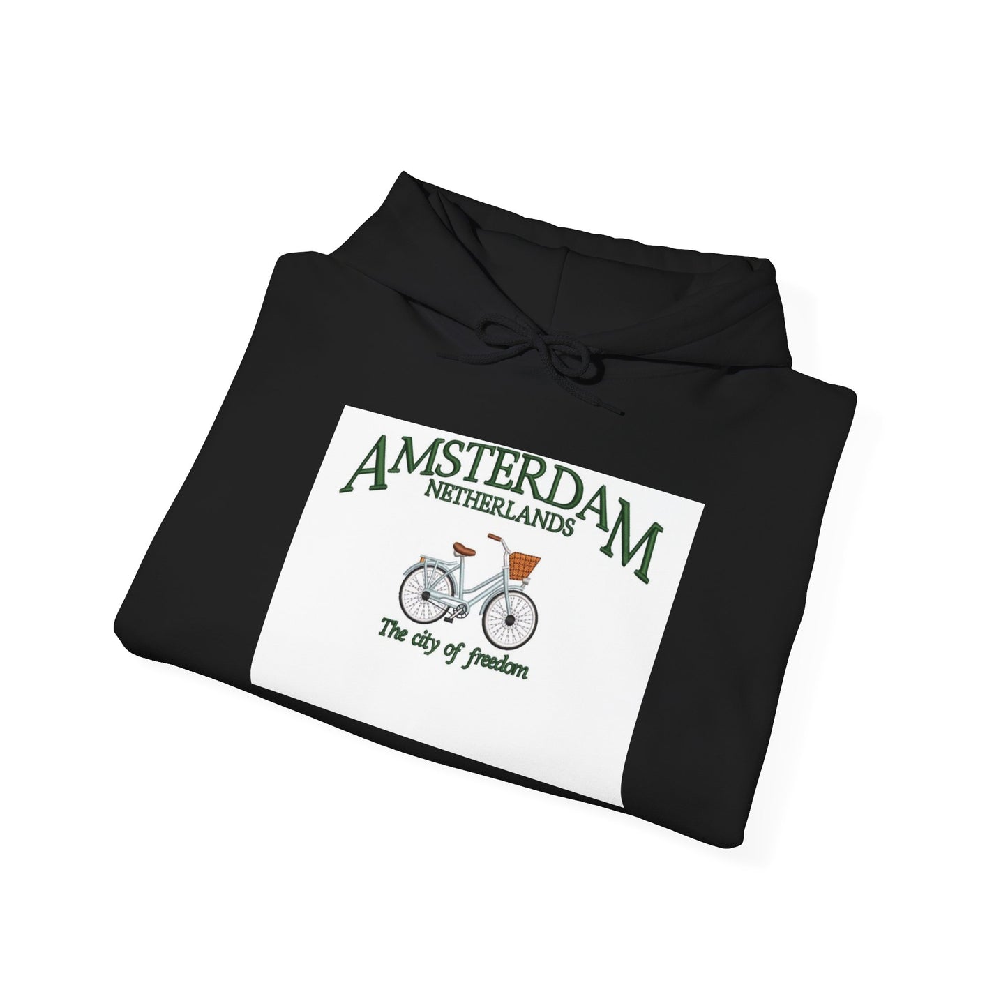 Amsterdam Bicycle Hoodie — 'Amsterdam Netherlands The city of freedom' Vintage Travel Sweatshirt