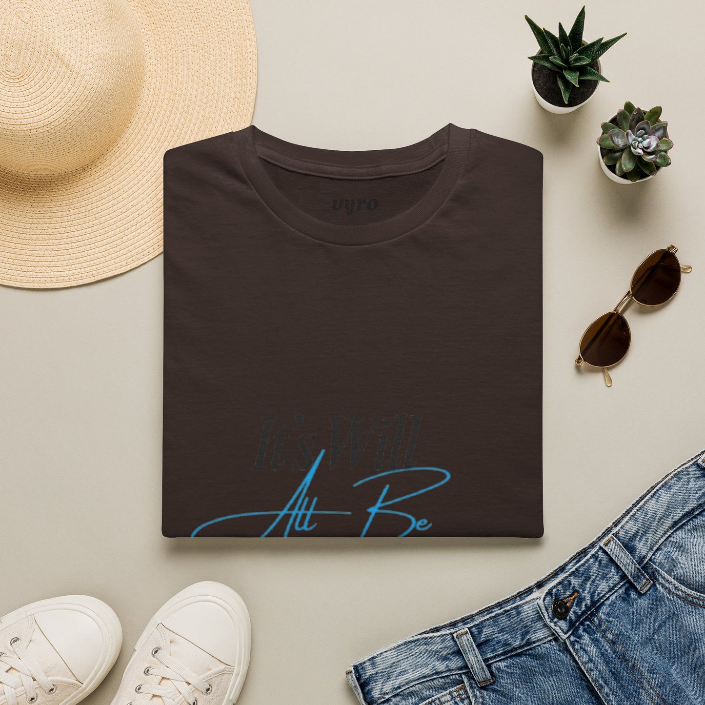 It’s Will All Be Okay T-Shirt — Positive Script Comfort Tee