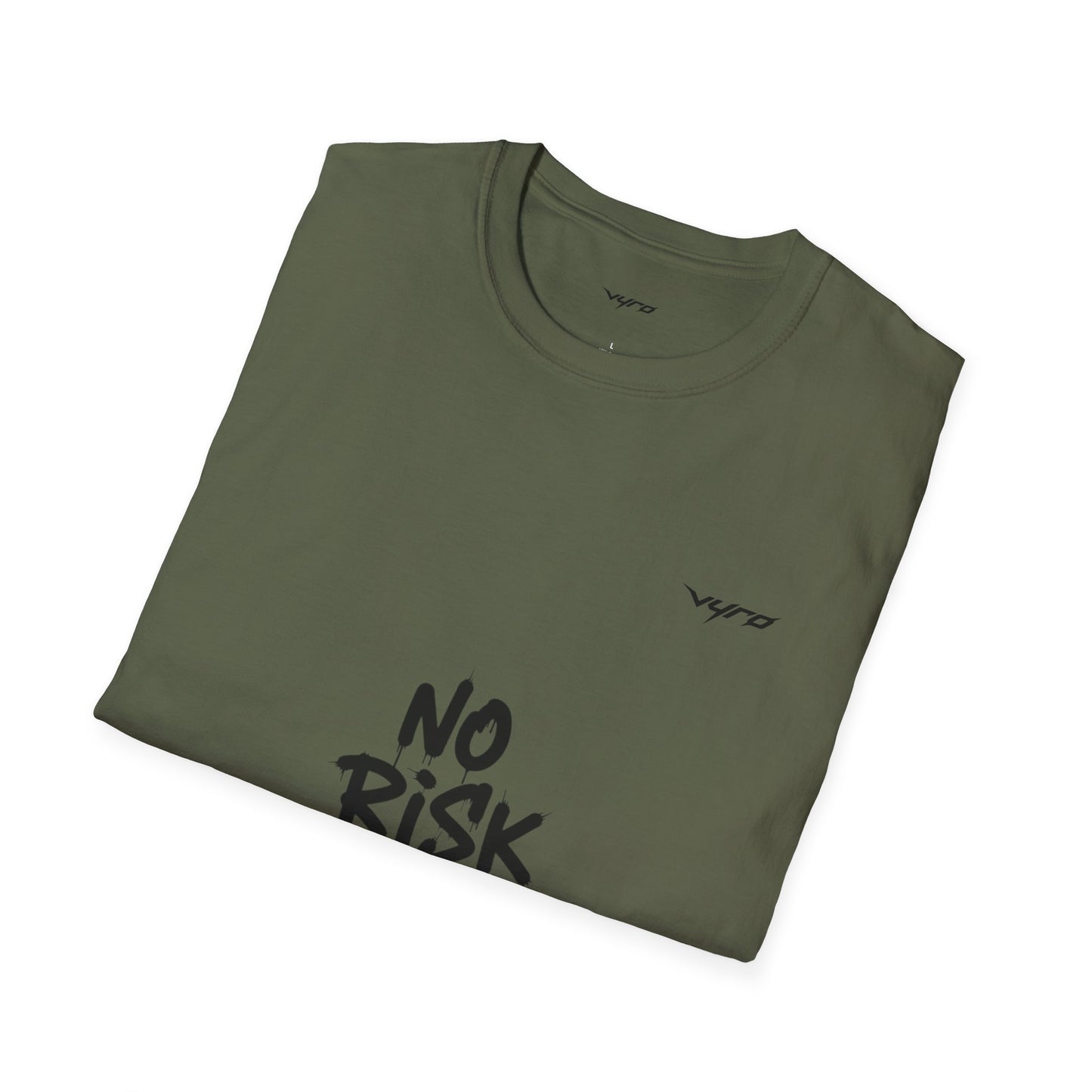 No Risk No Fun T‑Shirt — Bold Casual Graphic Tee for Adventurers
