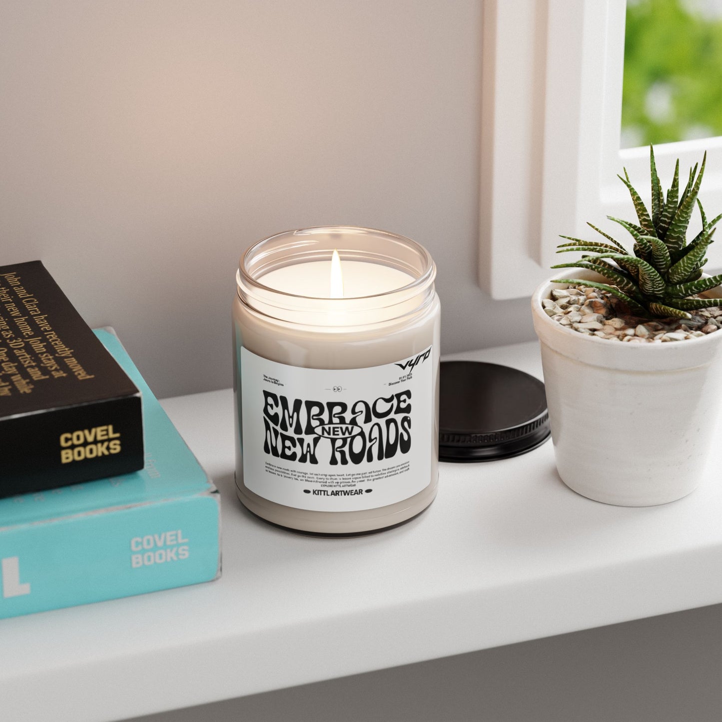 Embrace New Roads 9oz Scented Soy Candle — Travel-Inspired Aromatherapy Jar