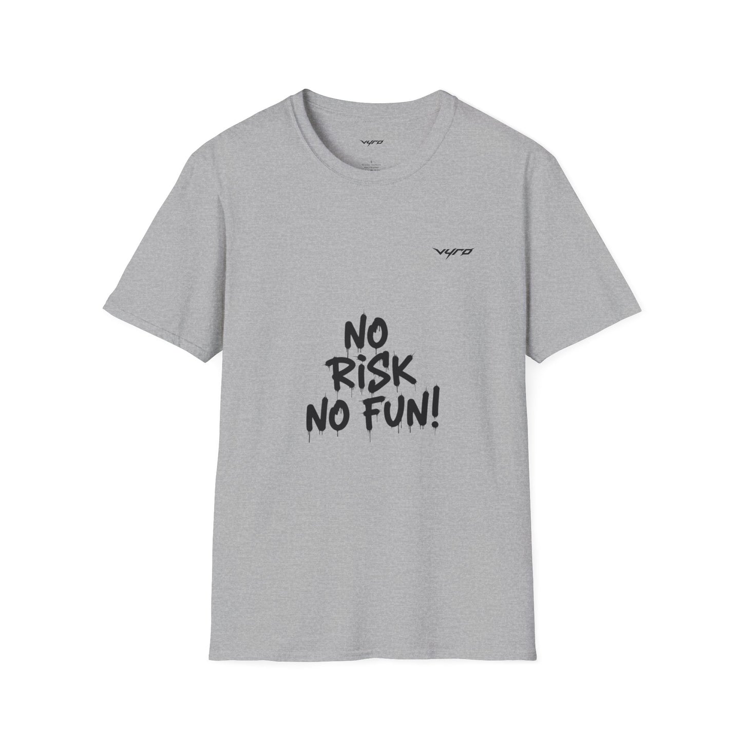 No Risk No Fun T‑Shirt — Bold Casual Graphic Tee for Adventurers