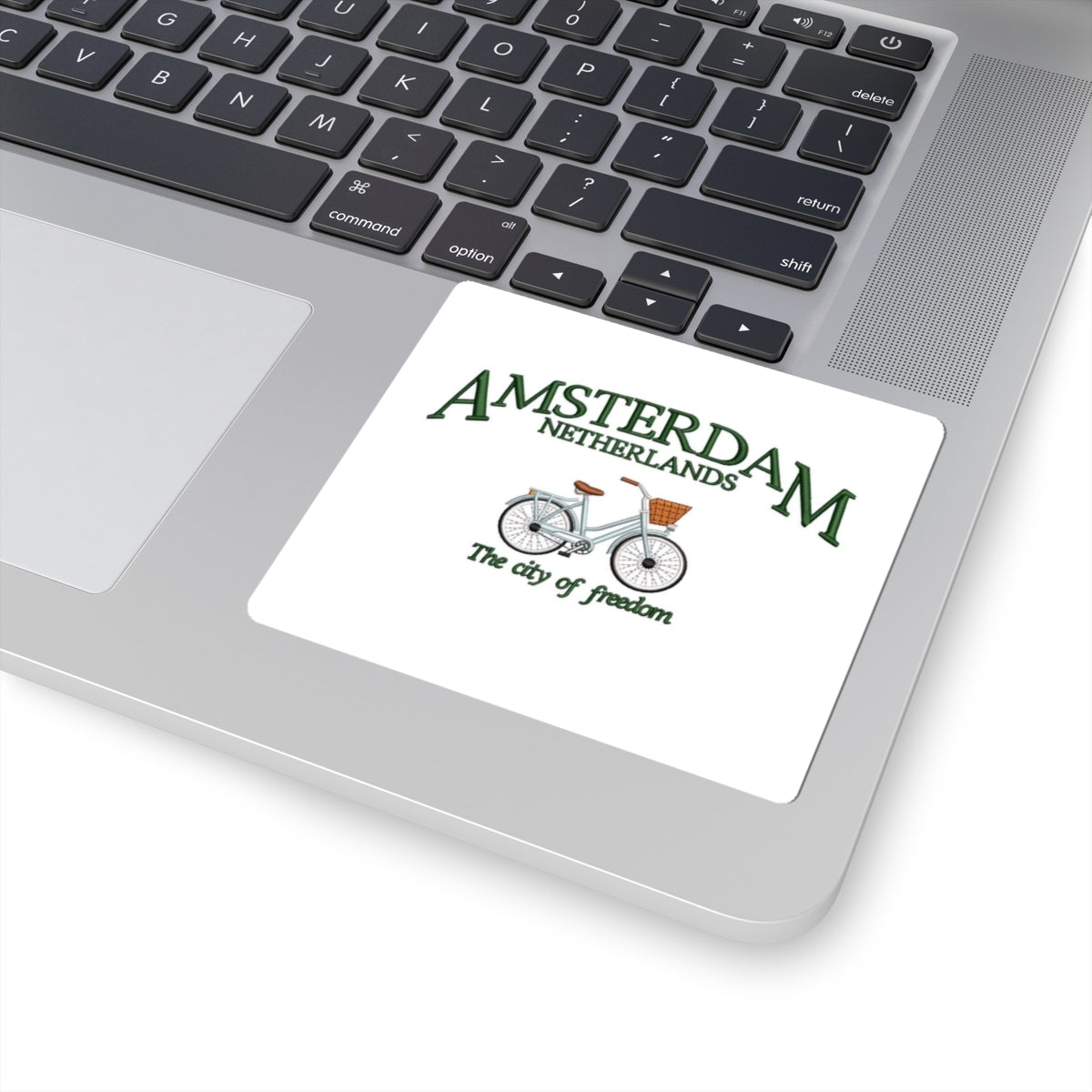 Amsterdam Bicycle Sticker — "The City of Freedom" Travel Decal