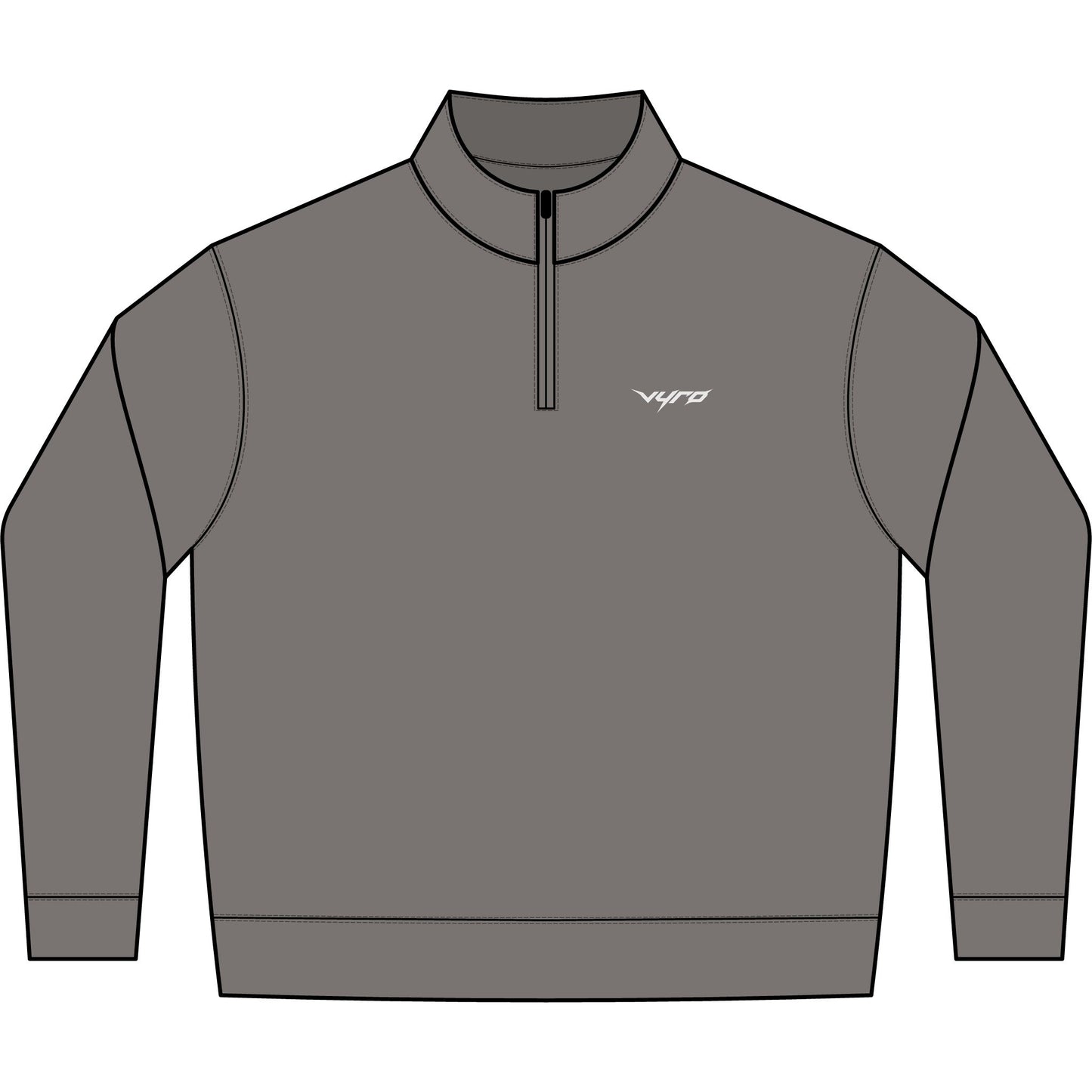 Faded Half-Zip Sweatshirt — Relaxed Casual Pullover