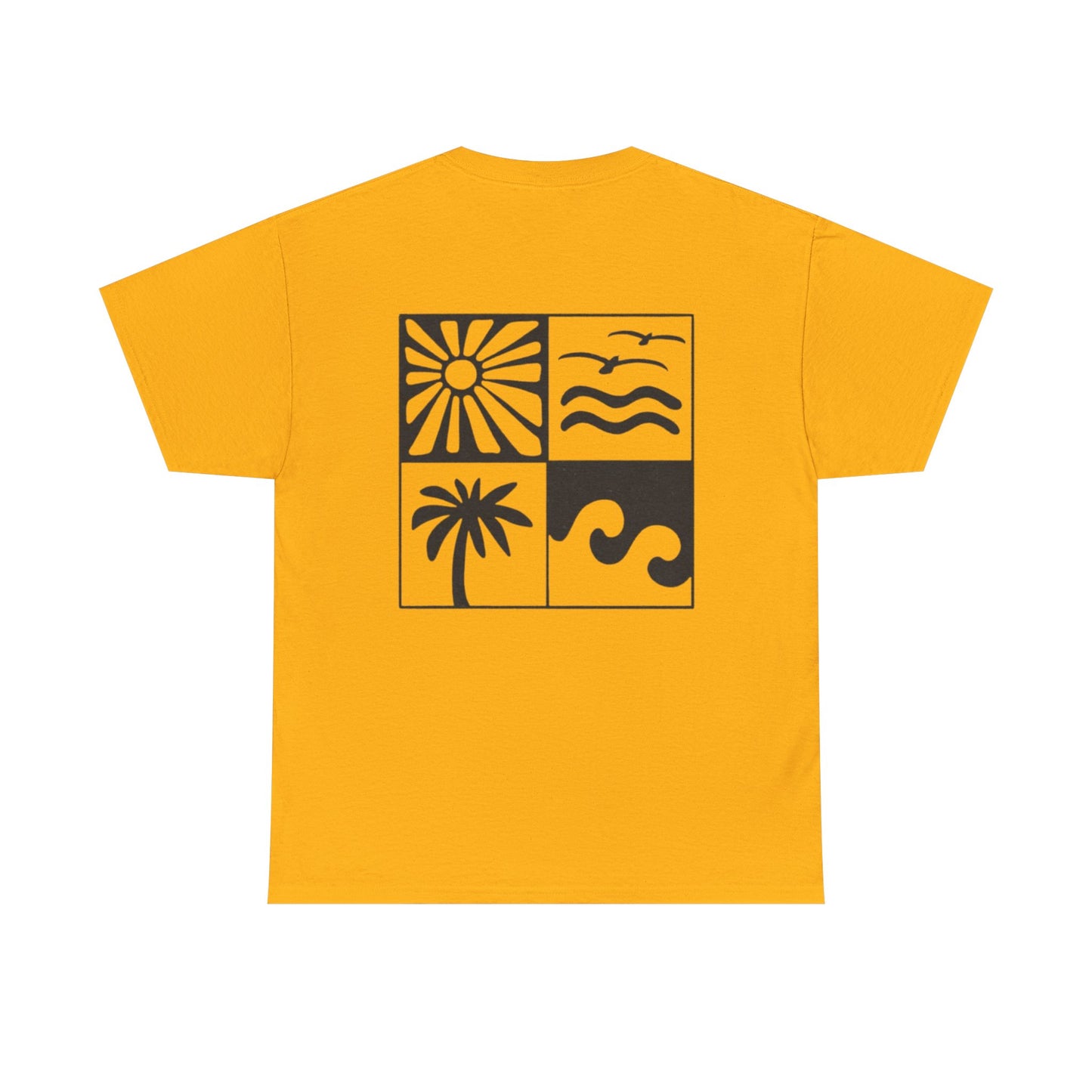 Summer Vibes Graphic Tee — 'Vyro' Logo & Beach Icon Back