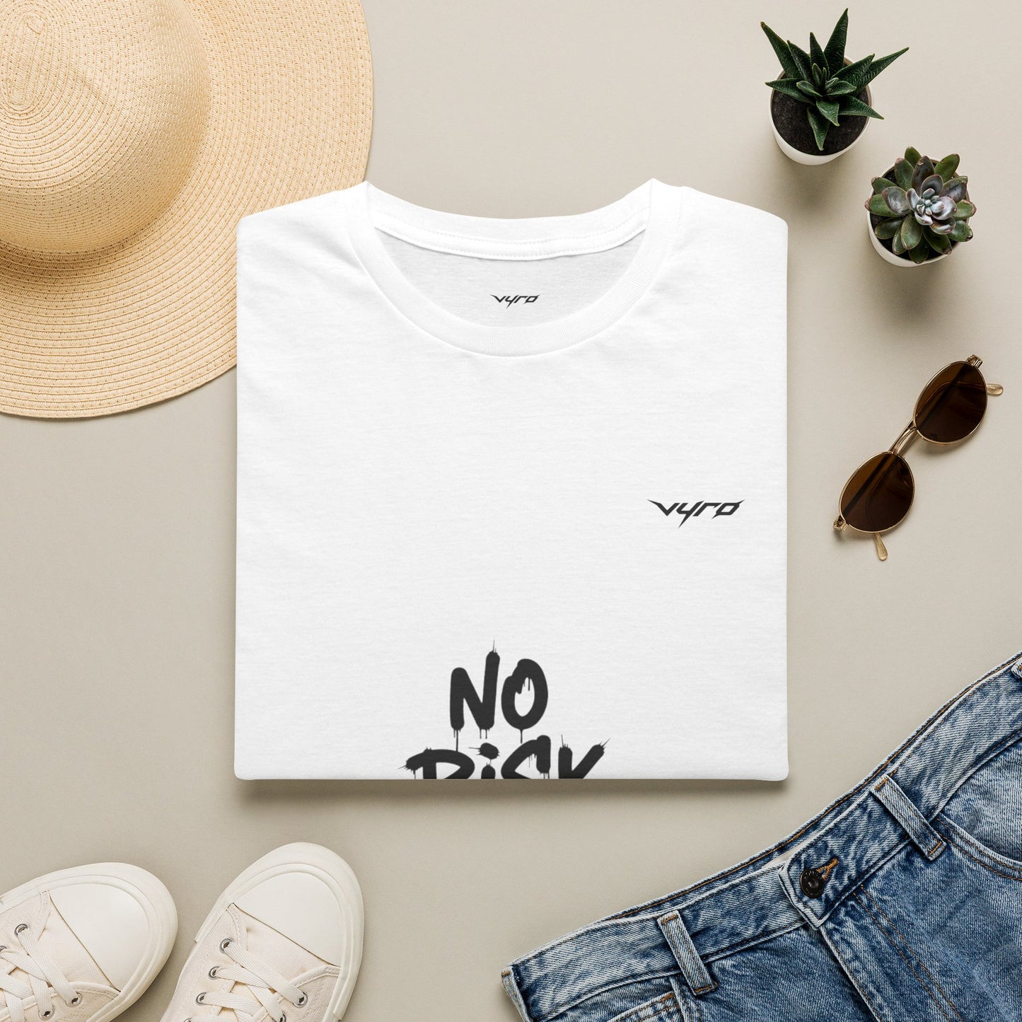 No Risk No Fun T‑Shirt — Bold Casual Graphic Tee for Adventurers