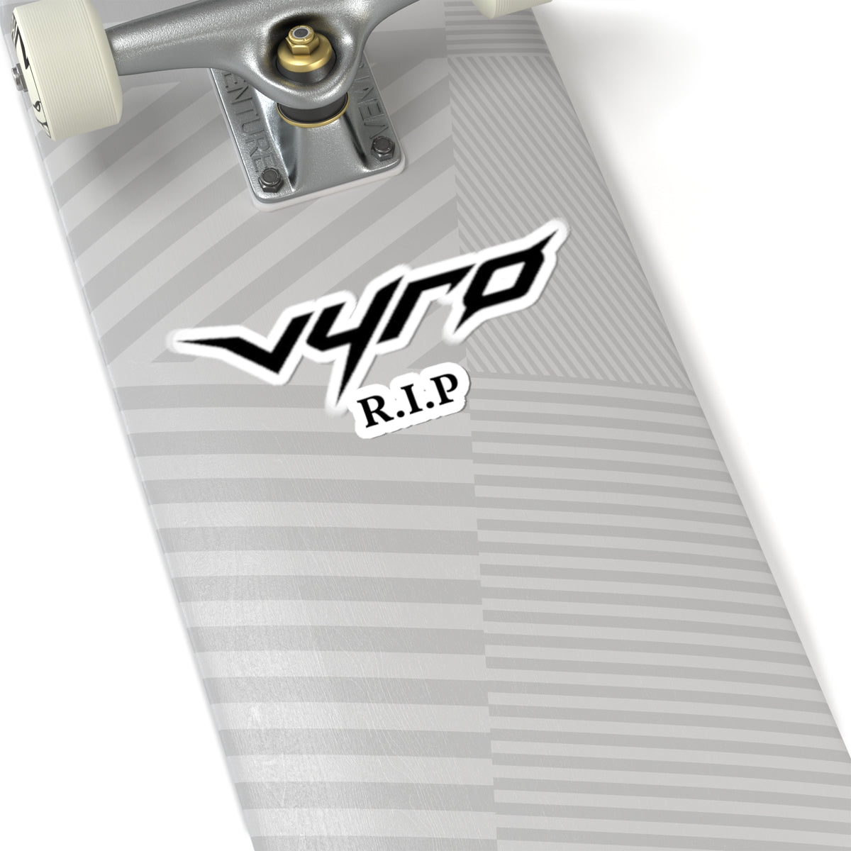 Vyro R.I.P. Die-Cut Sticker — Memorial Logo Sticker for Laptops, Skateboards & Gear
