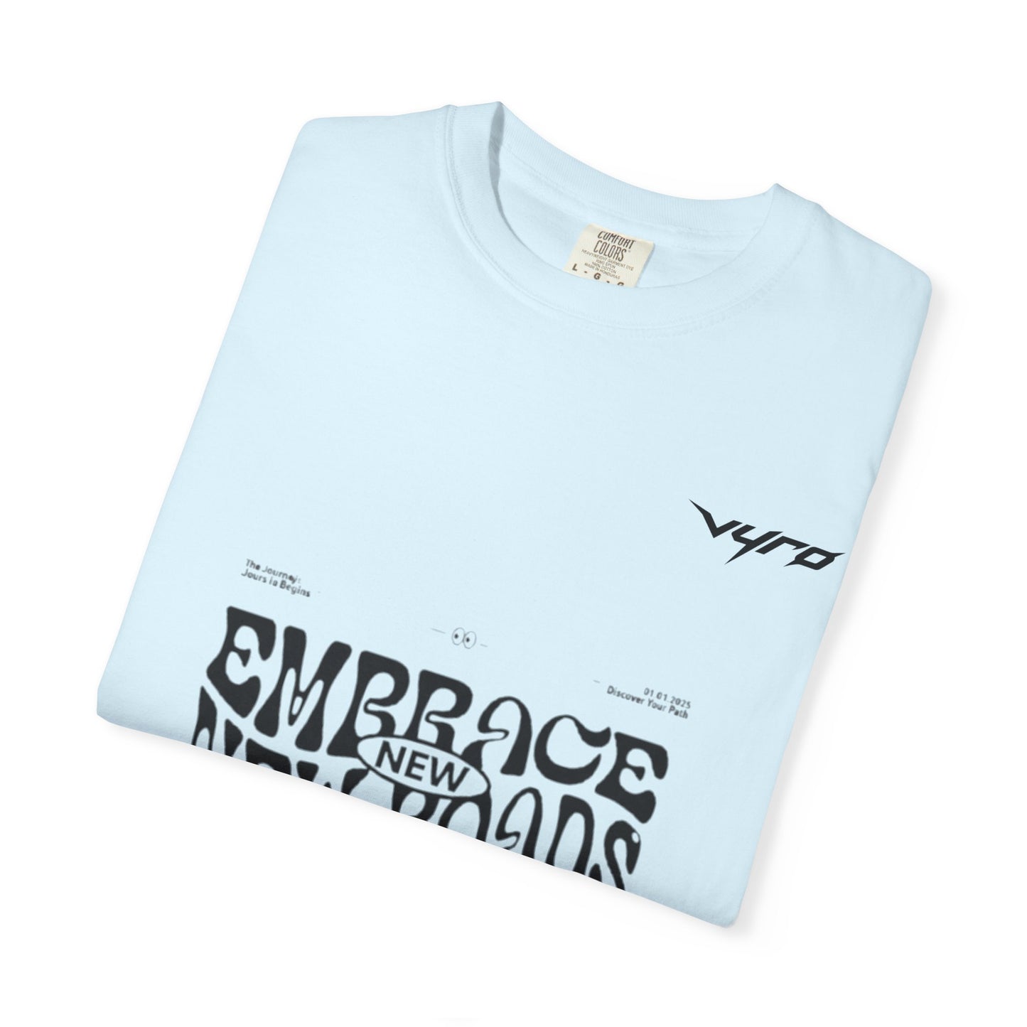 Graphic T-Shirt — "Embrace New Roads" Vintage Western Rider Tee