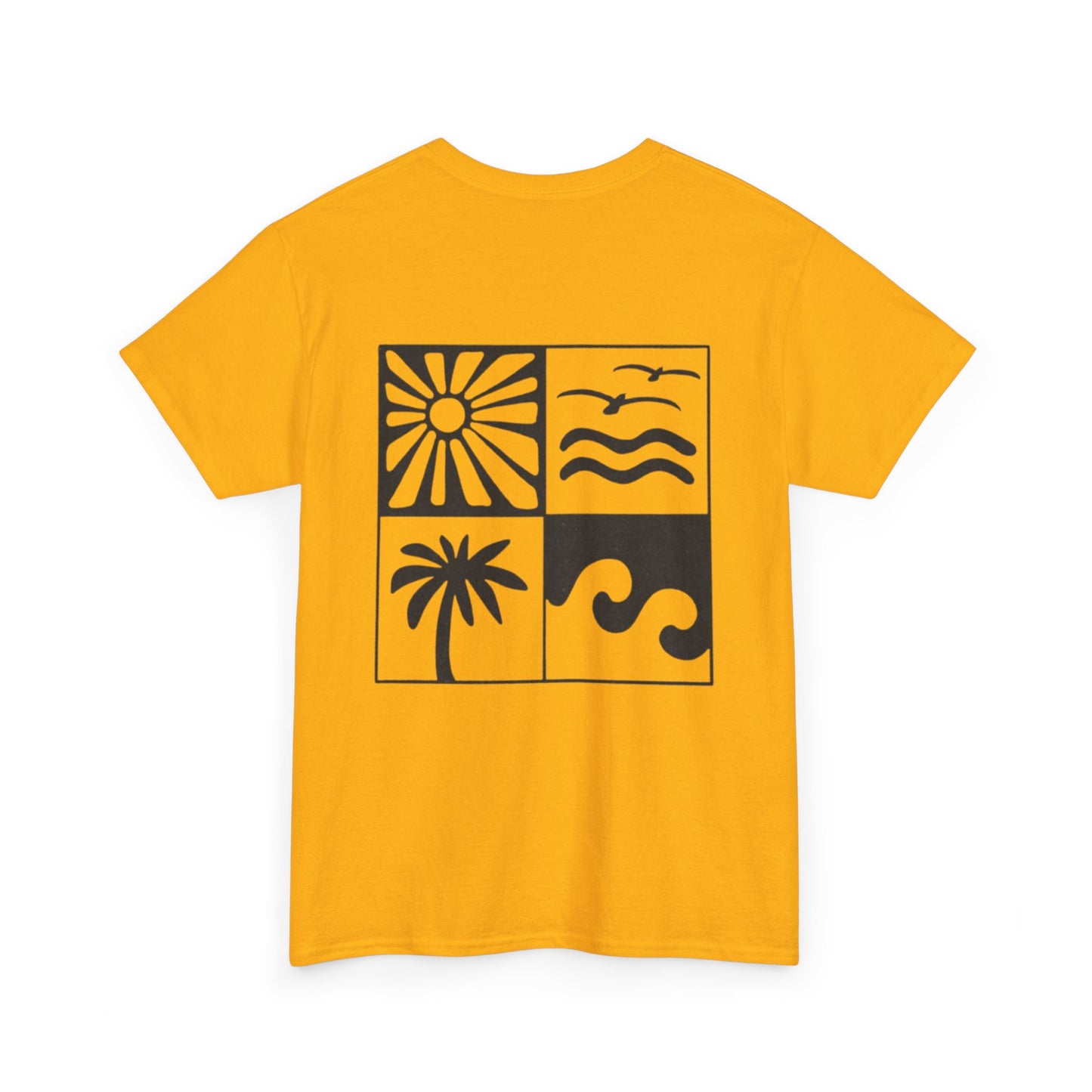 Summer Vibes Graphic Tee — 'Vyro' Logo & Beach Icon Back