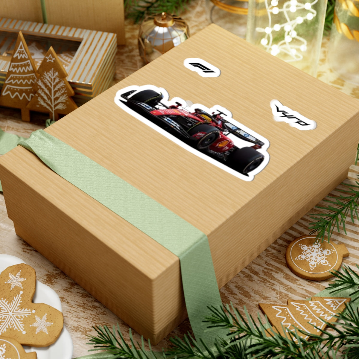 Racing Formula Car Kiss-Cut Sticker Pack — Sports Car Laptop Decals