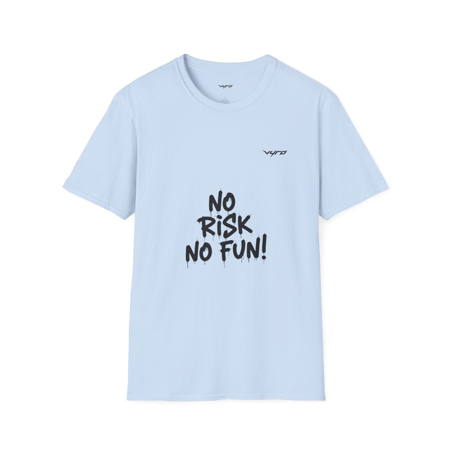 No Risk No Fun T‑Shirt — Bold Casual Graphic Tee for Adventurers