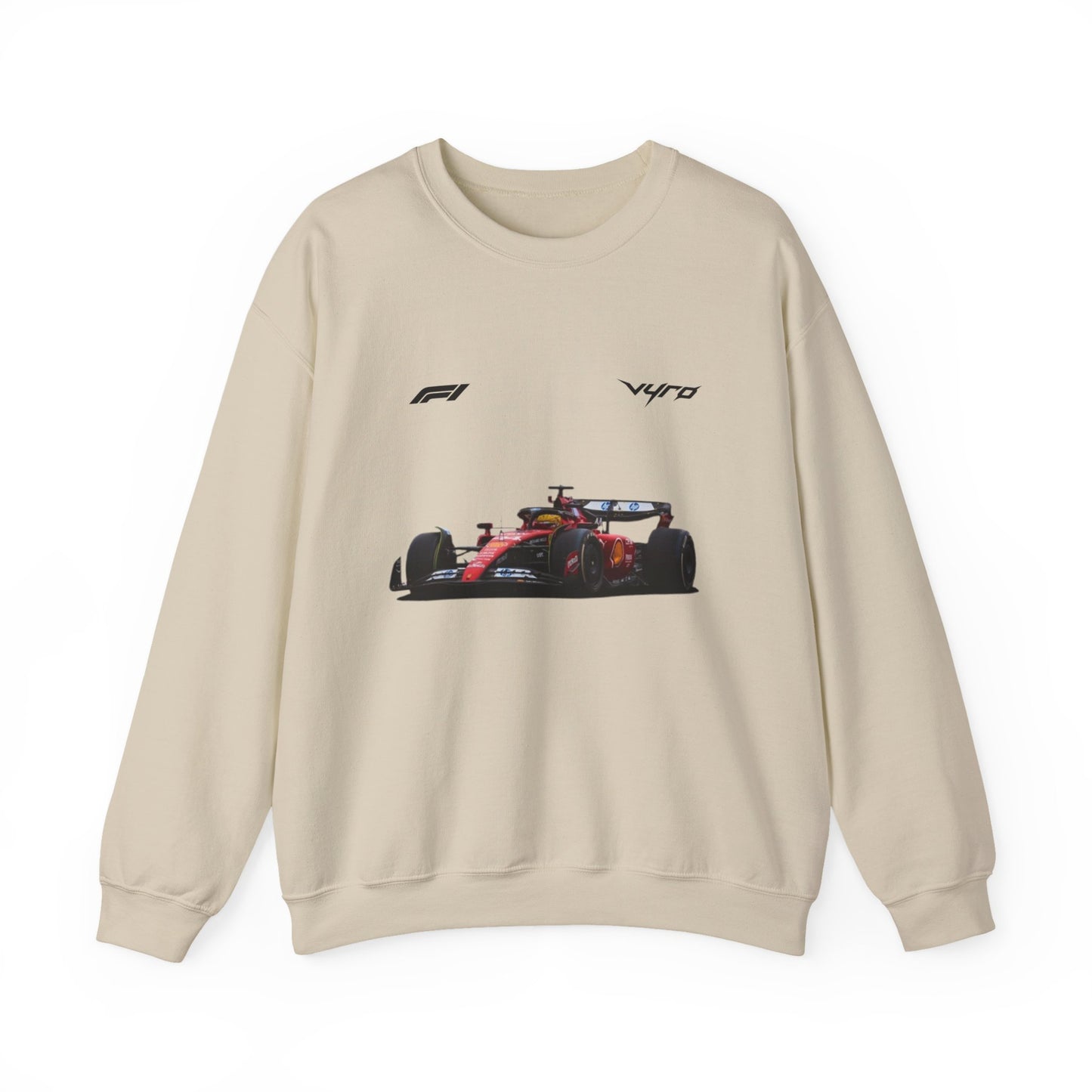 Racing Car Crewneck Sweatshirt — Red Formula 1 Graphic