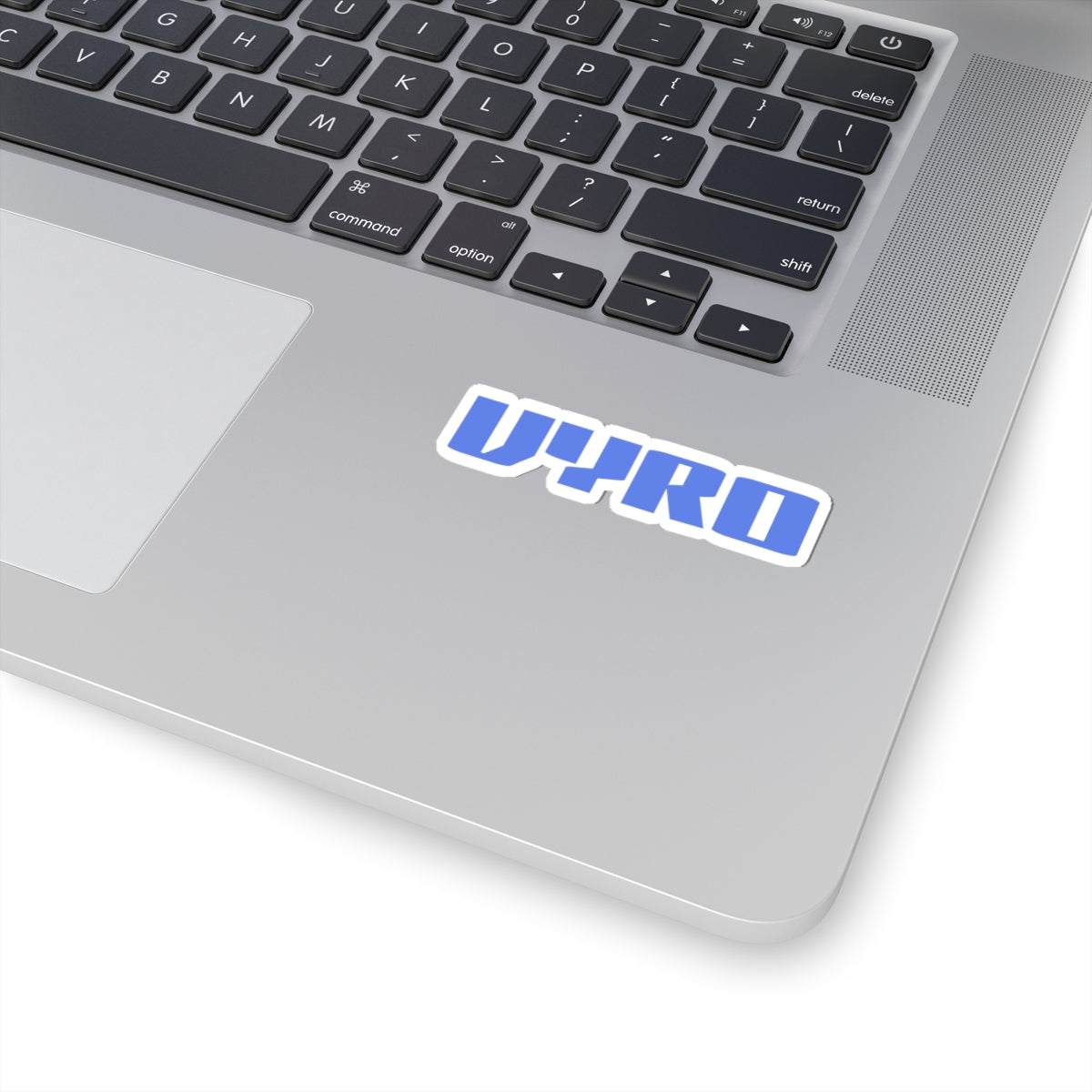 Vyro Logo Kiss-Cut Sticker — Blue Retro Tech Laptop Decal