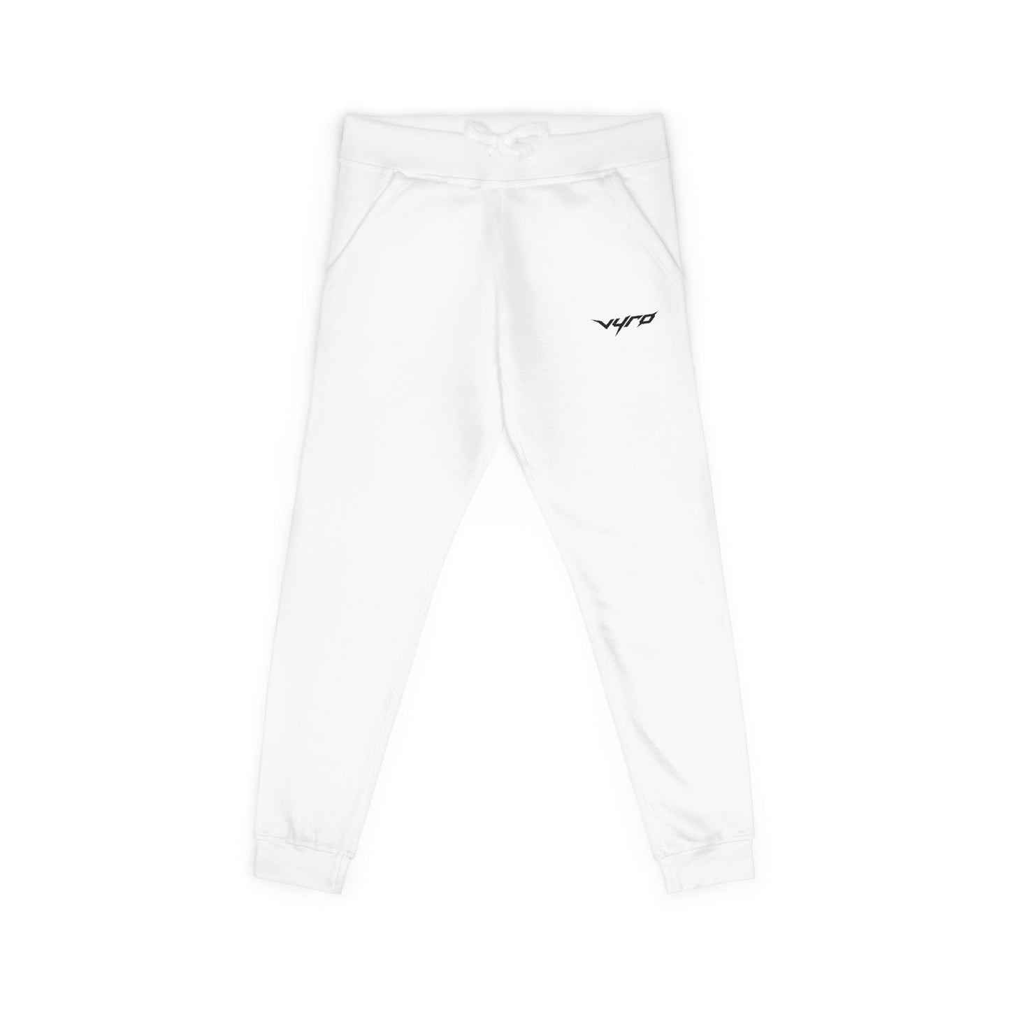 Embroidered Fleece Sweatpants — Minimal Script Logo Joggers