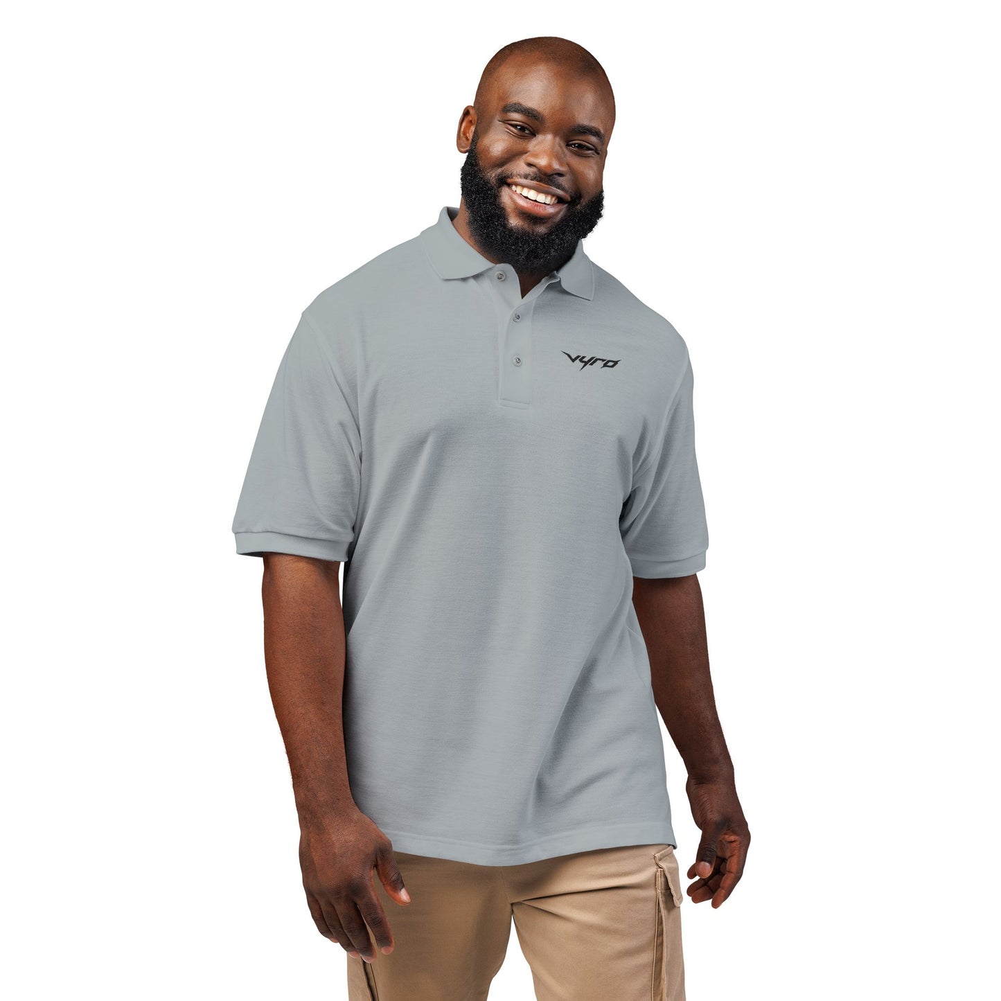 Embroidered Minimal Logo Polo Shirt — Classic Casual Work & Golf Tee