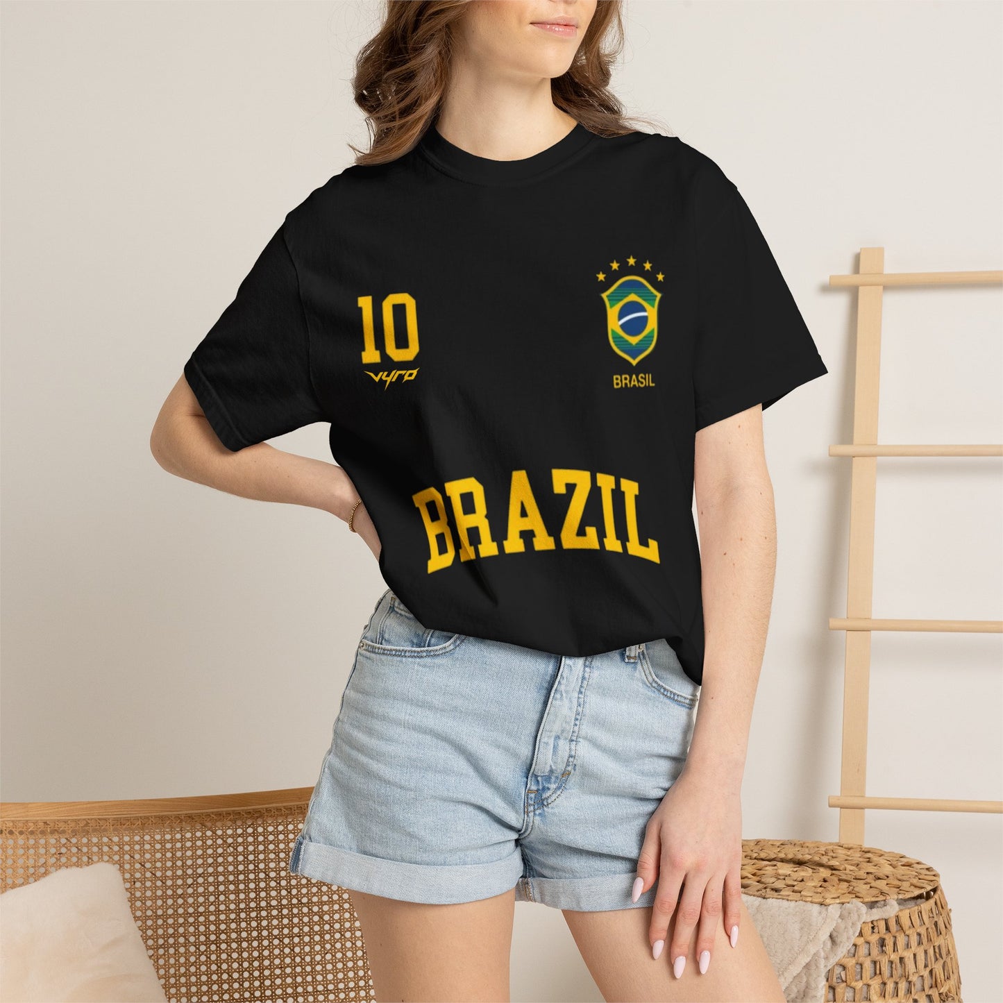 Brazil Soccer T-Shirt – Vintage National Team Graphic Jersey