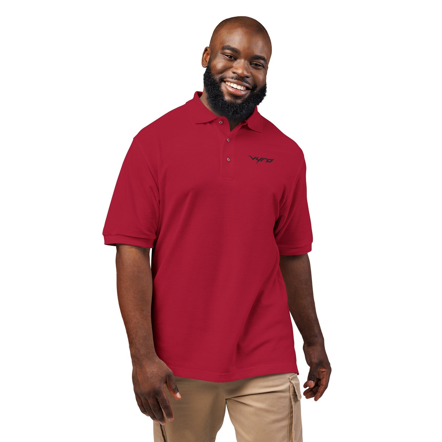 Embroidered Minimal Logo Polo Shirt — Classic Casual Work & Golf Tee
