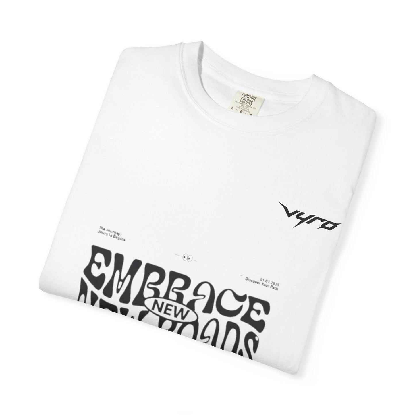Graphic T-Shirt — "Embrace New Roads" Vintage Western Rider Tee