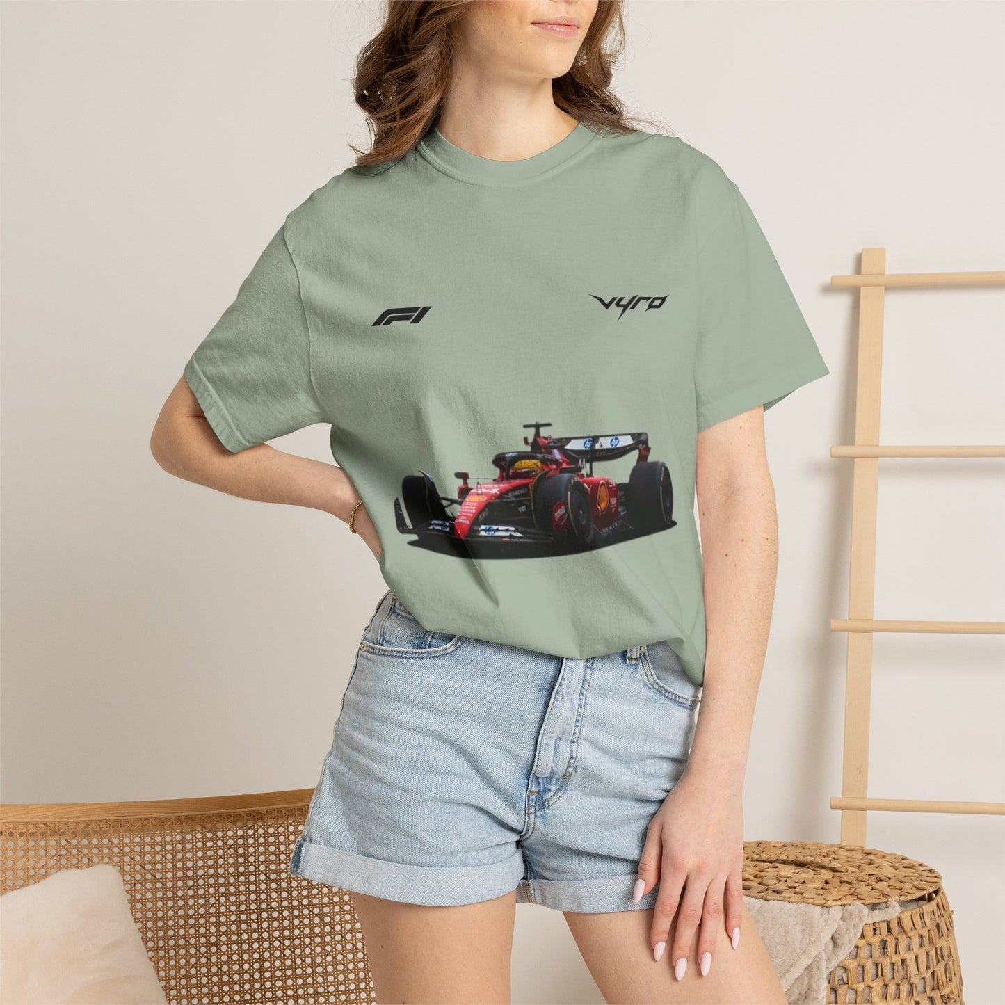 T-Shirt — Vintage Formula Racing Graphic Tee (Driver Illustration, F1 Inspired)