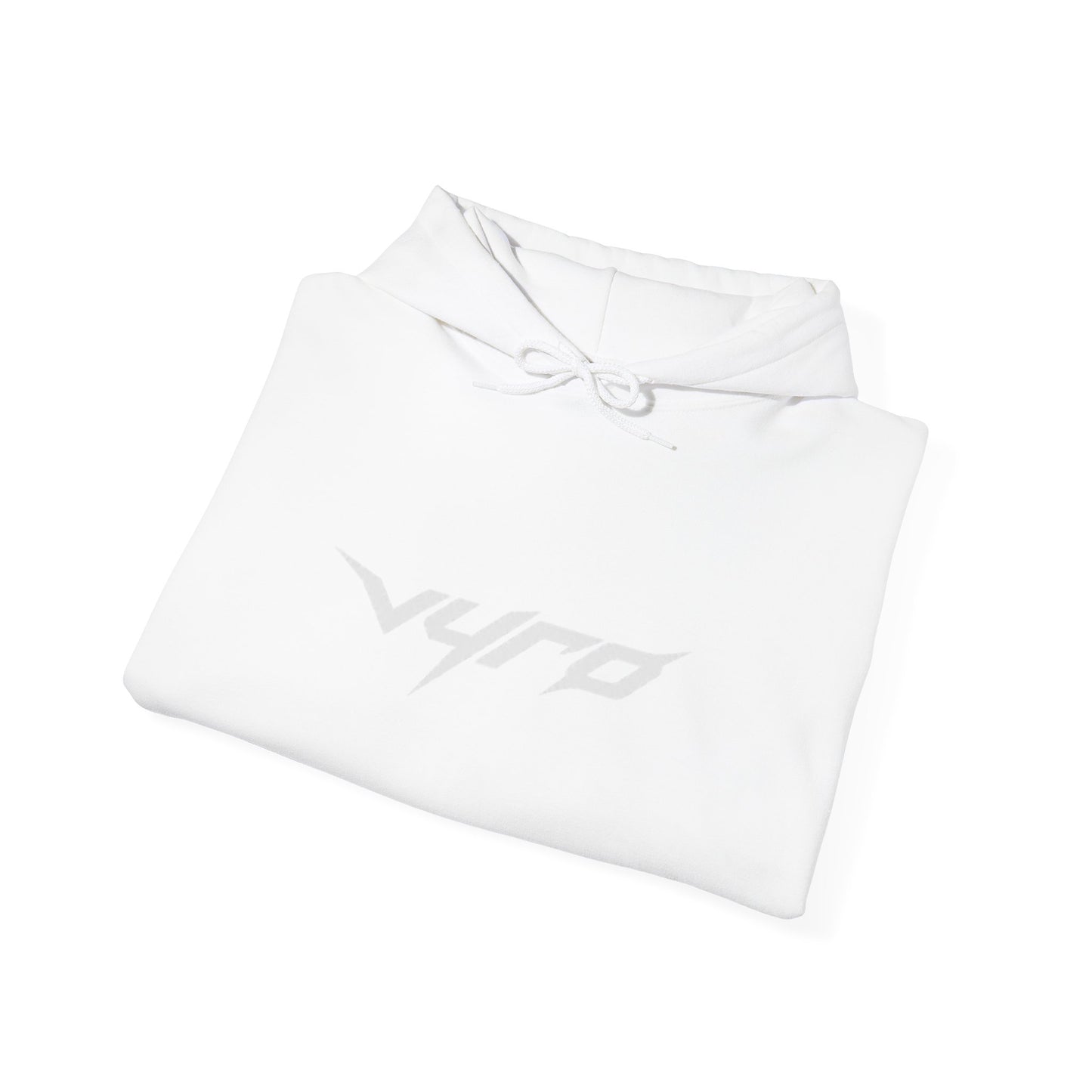 Minimalist VYRD Logo Hoodie — White Streetwear Pullover
