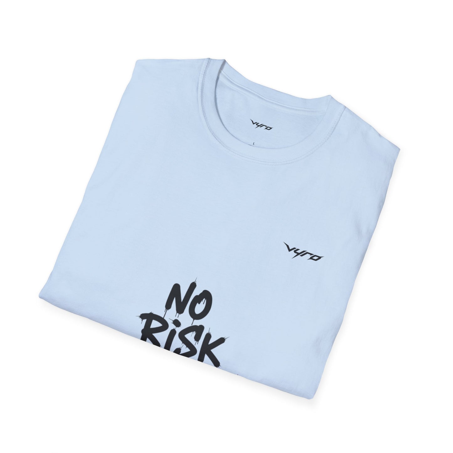 No Risk No Fun T‑Shirt — Bold Casual Graphic Tee for Adventurers