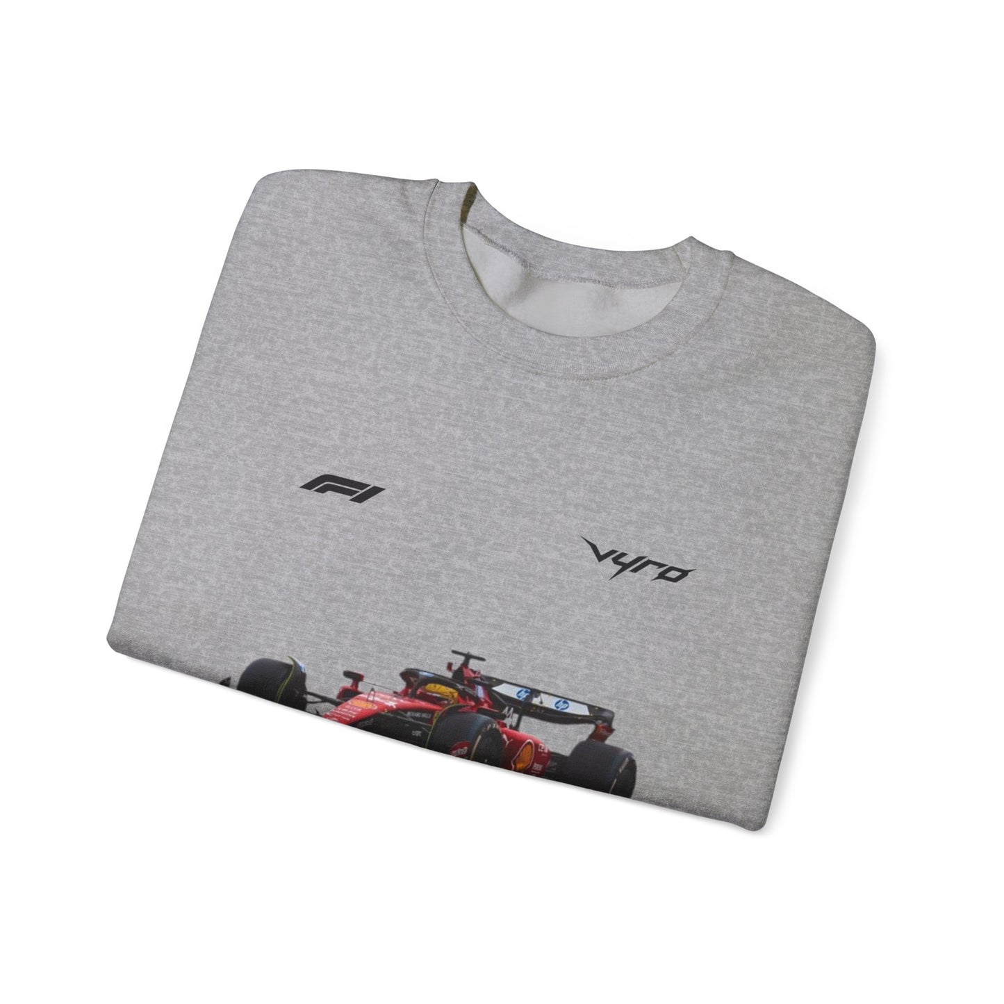 Racing Car Crewneck Sweatshirt — Red Formula 1 Graphic