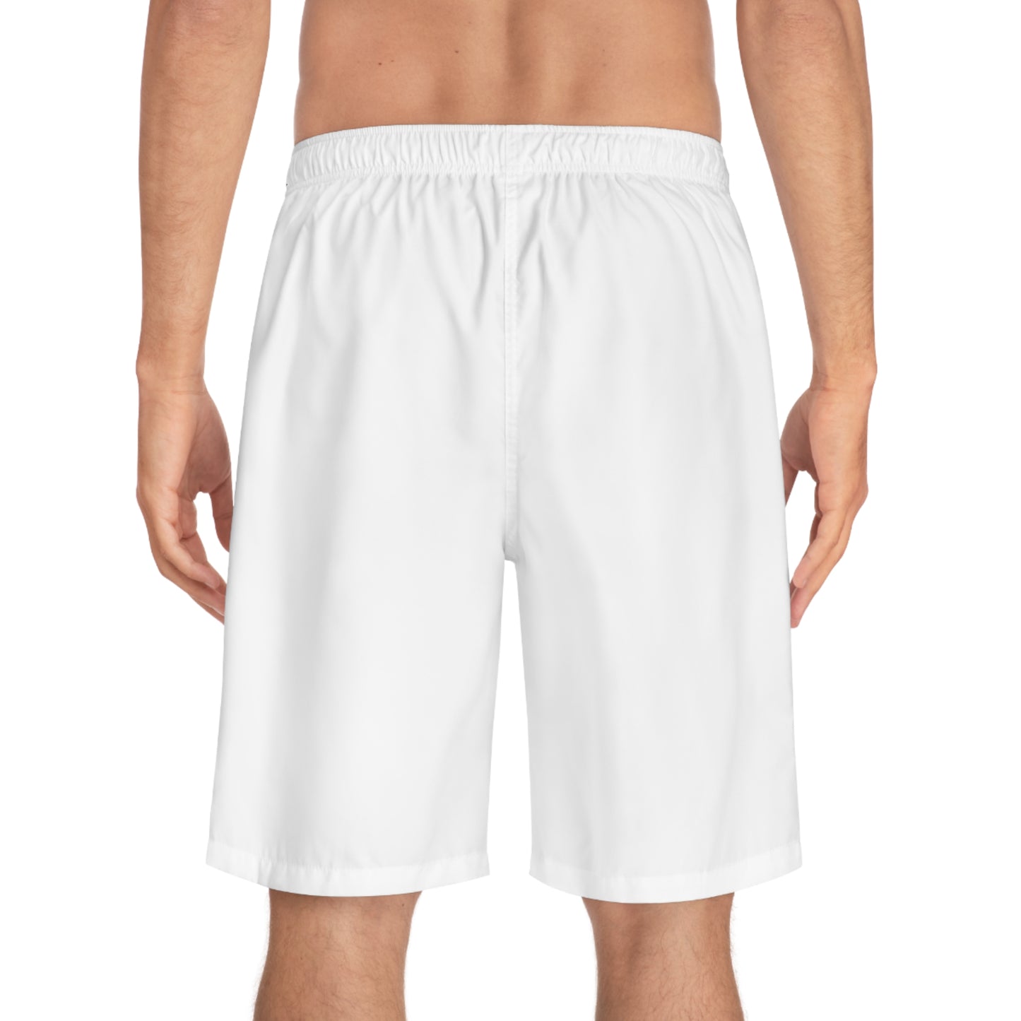 Motivational 'Stay Positive / Wish Crossed Out Do' Men's Board Shorts — Casual Beach Swim Trunks