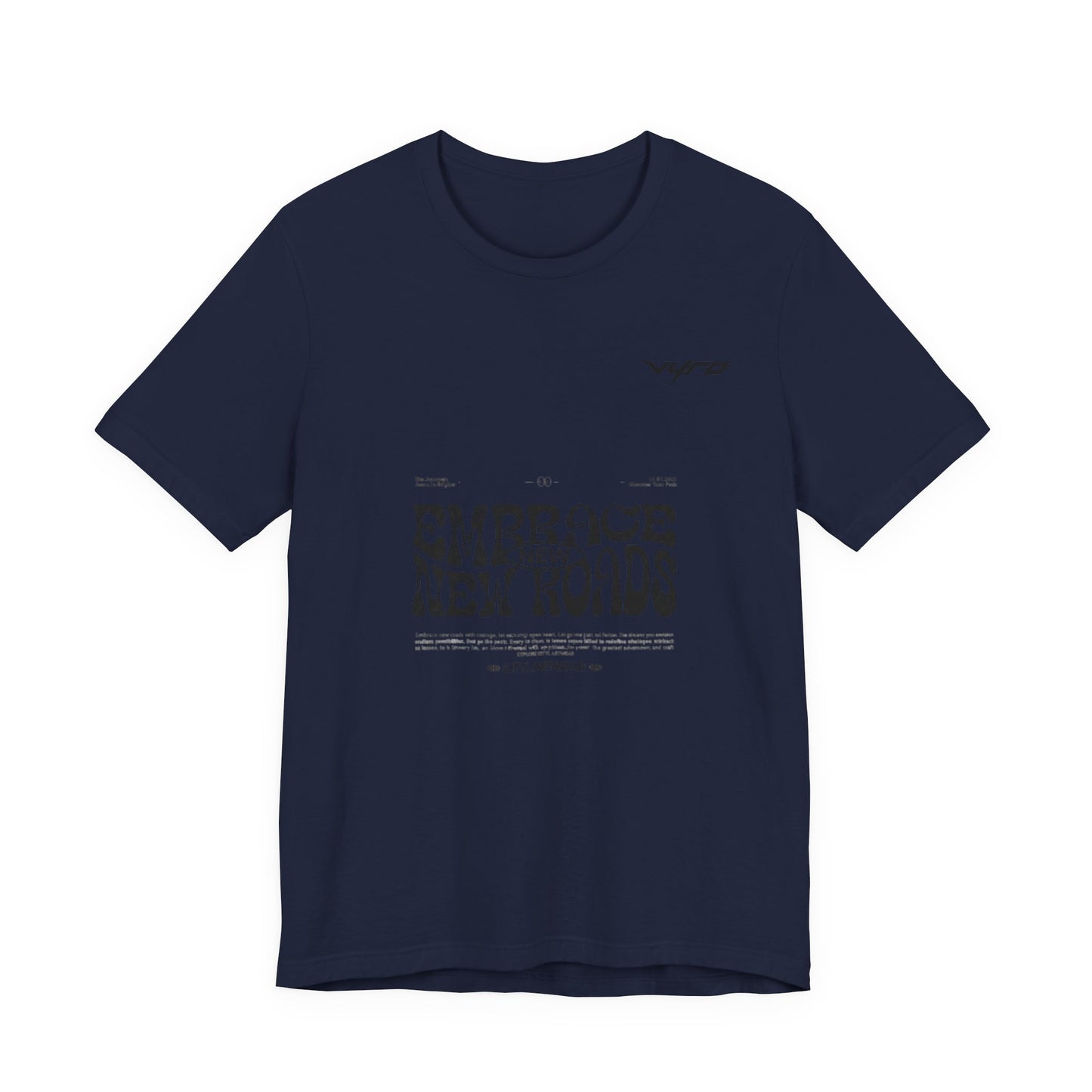 Embrace New Worlds Graphic Tee — Retro Psychedelic Text White T-Shirt