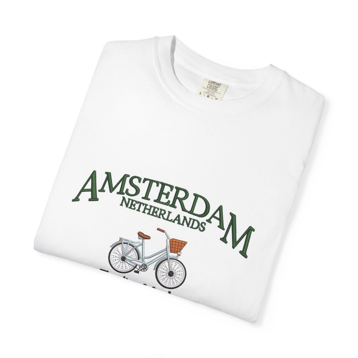 Amsterdam Bicycle Graphic T-Shirt — 'The City of Freedom' Vintage Travel Tee