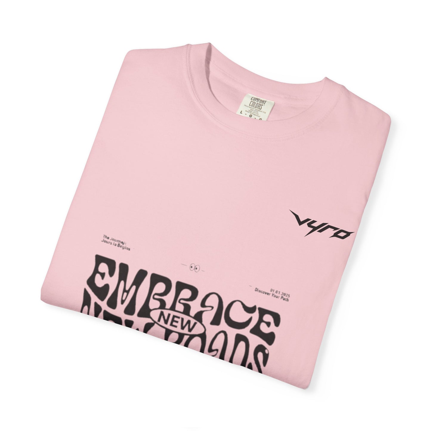 Graphic T-Shirt — "Embrace New Roads" Vintage Western Rider Tee