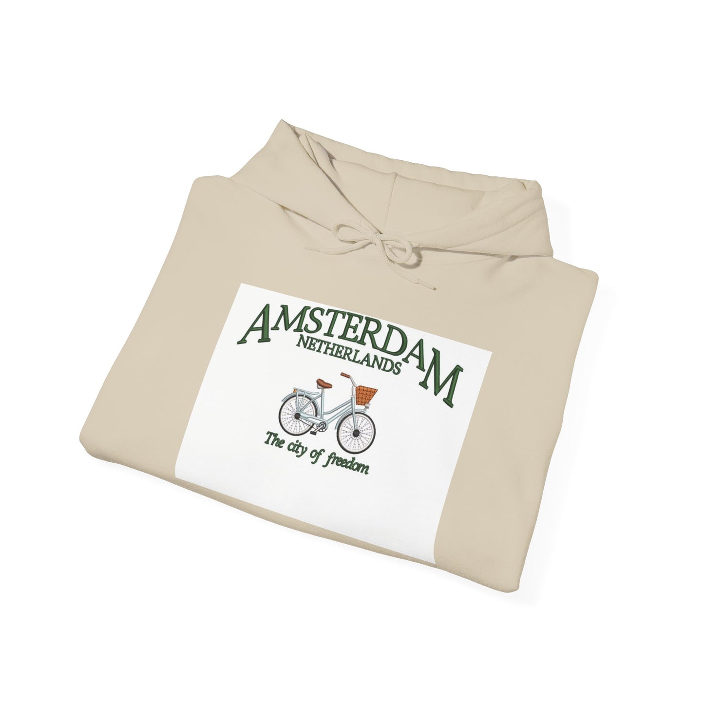 Amsterdam Bicycle Hoodie — 'Amsterdam Netherlands The city of freedom' Vintage Travel Sweatshirt
