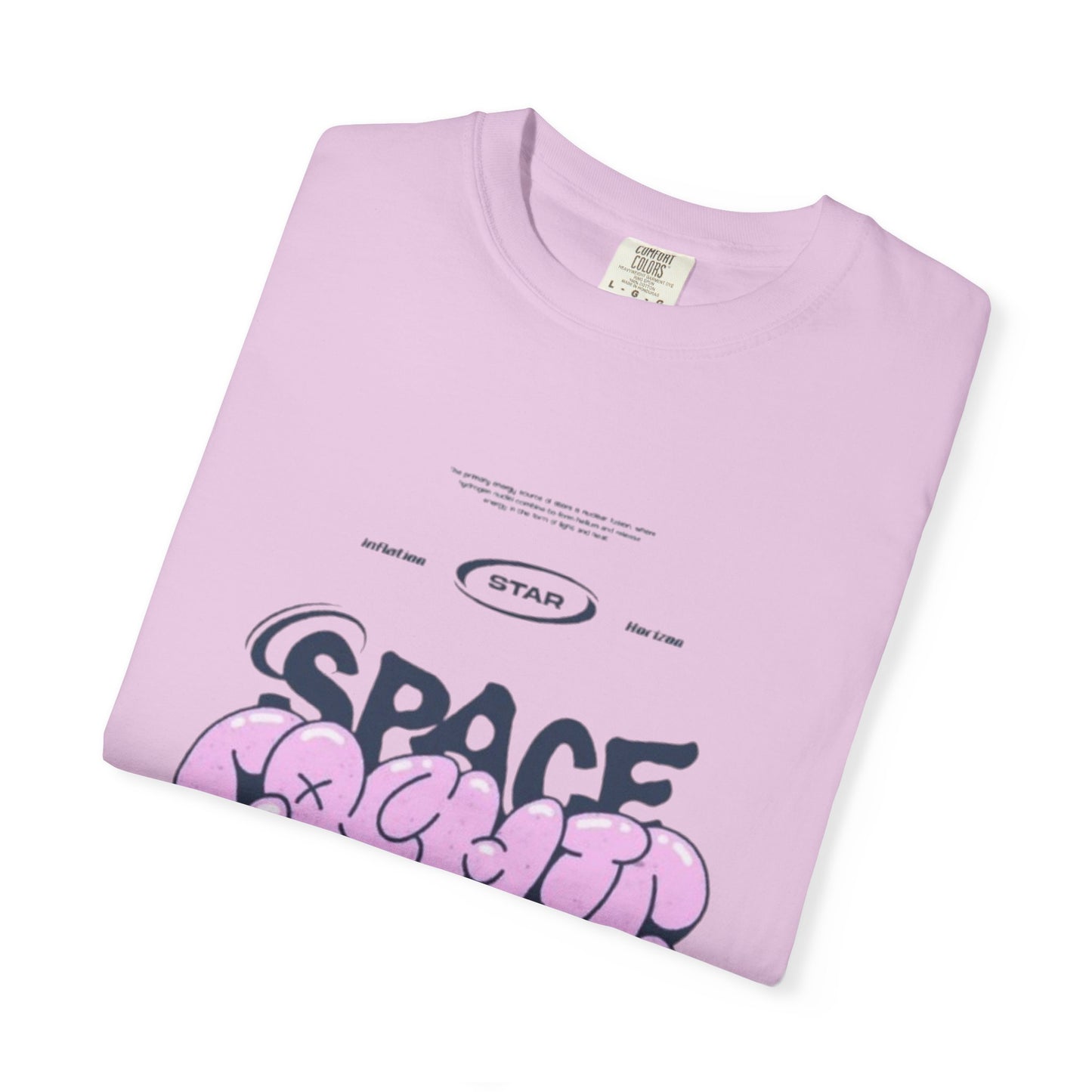 Space Cadet Graphic Tee — "Space Brgrll" Pink Bubble Letter Design