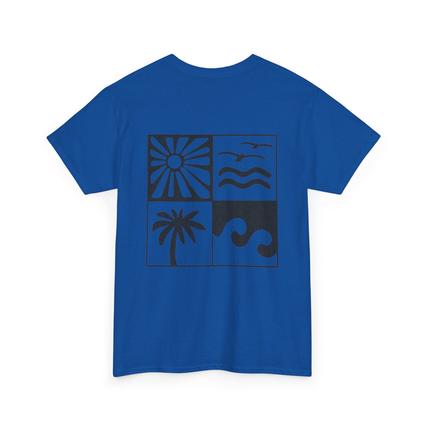 Summer Vibes Graphic Tee — 'Vyro' Logo & Beach Icon Back