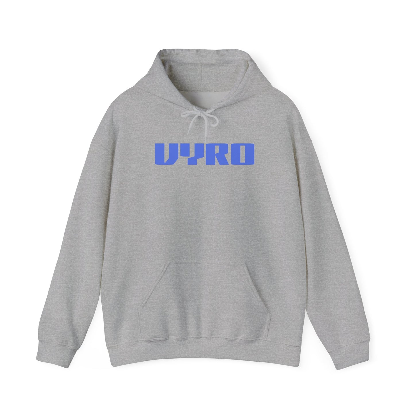 Vyro Logo Hoodie — Minimal Retro Blue Logo Pullover
