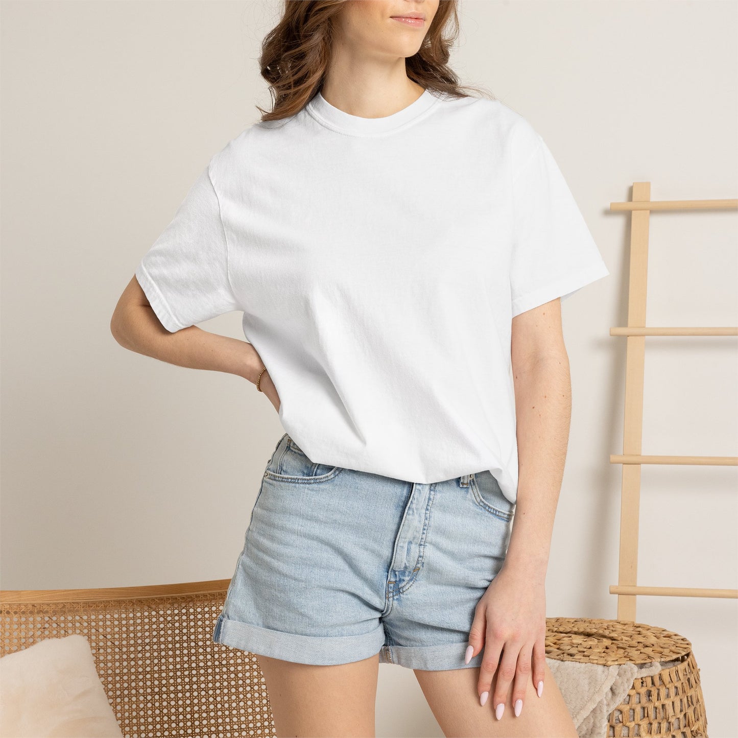 Band Tee — Vintage Black & White Group Photo Back Print T‑Shirt