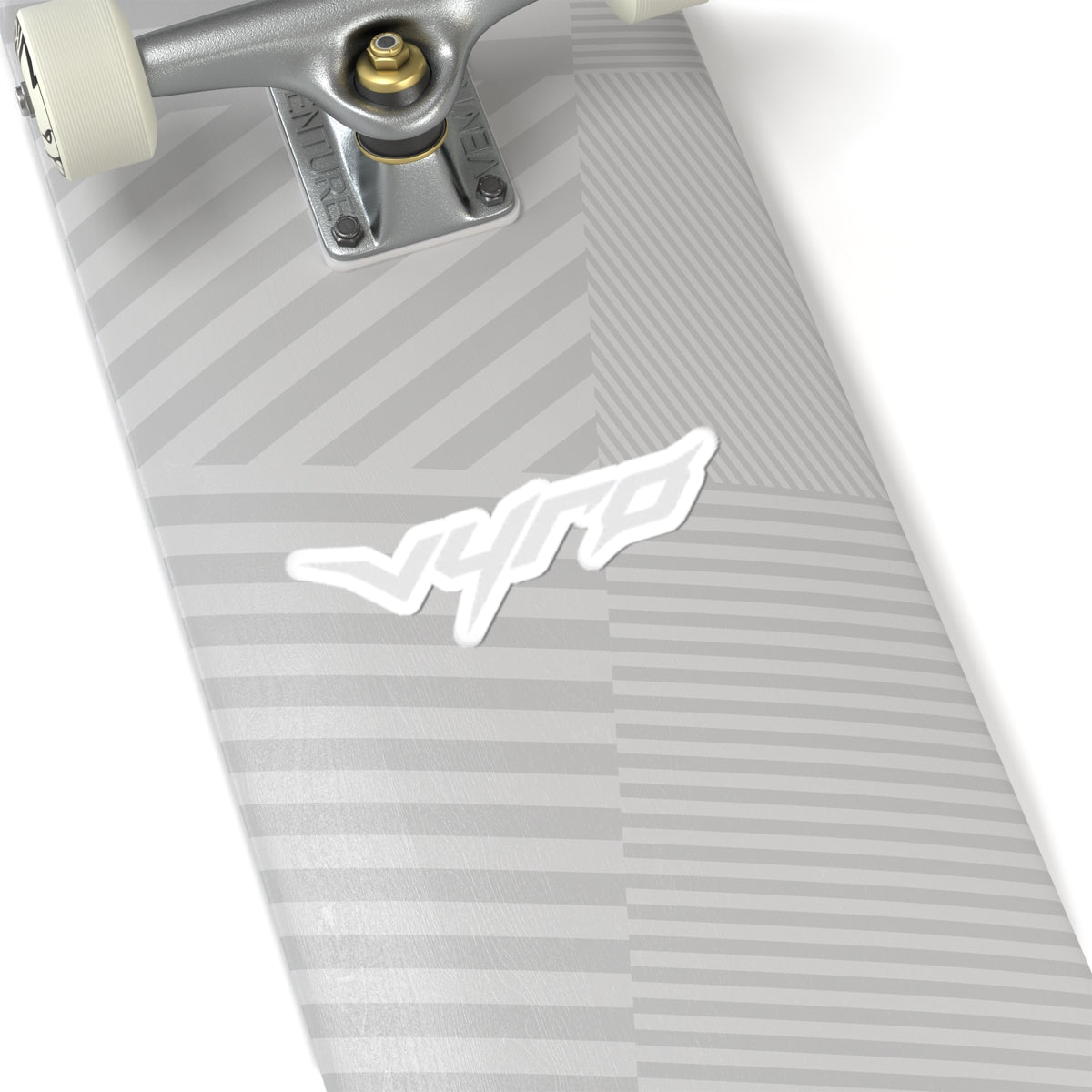 Vyro Logo Kiss-Cut Sticker — Minimal White Laptop Decal