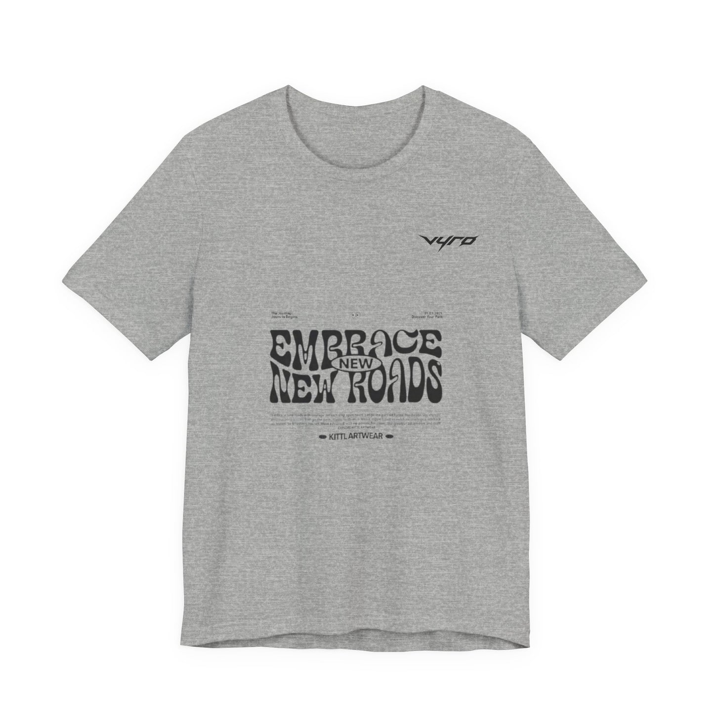 Embrace New Worlds Graphic Tee — Retro Psychedelic Text White T-Shirt