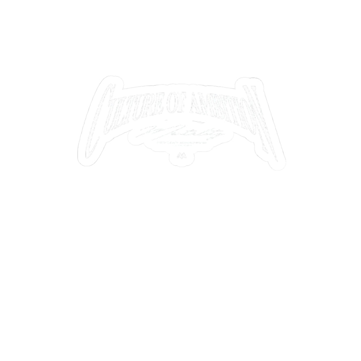 White ‘Letters of America’ Kiss-Cut Sticker — Vintage Script Laptop Decal