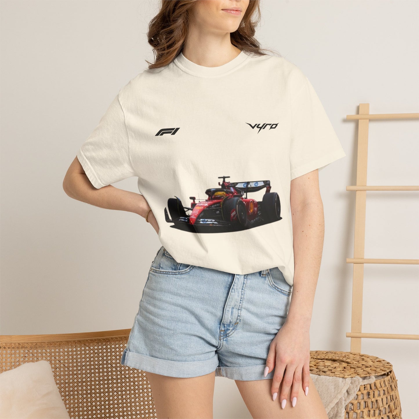 T-Shirt — Vintage Formula Racing Graphic Tee (Driver Illustration, F1 Inspired)