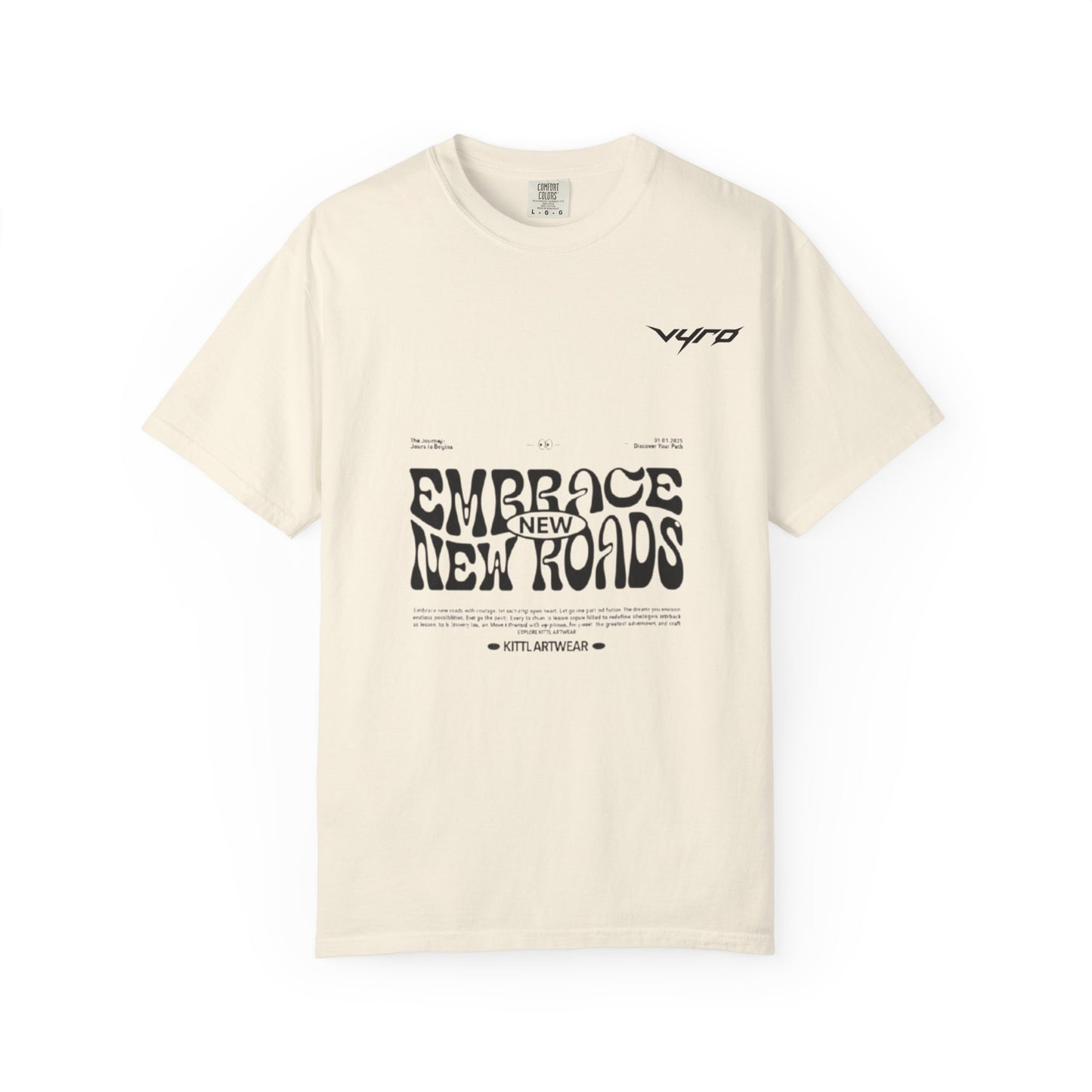 Graphic T-Shirt — "Embrace New Roads" Vintage Western Rider Tee