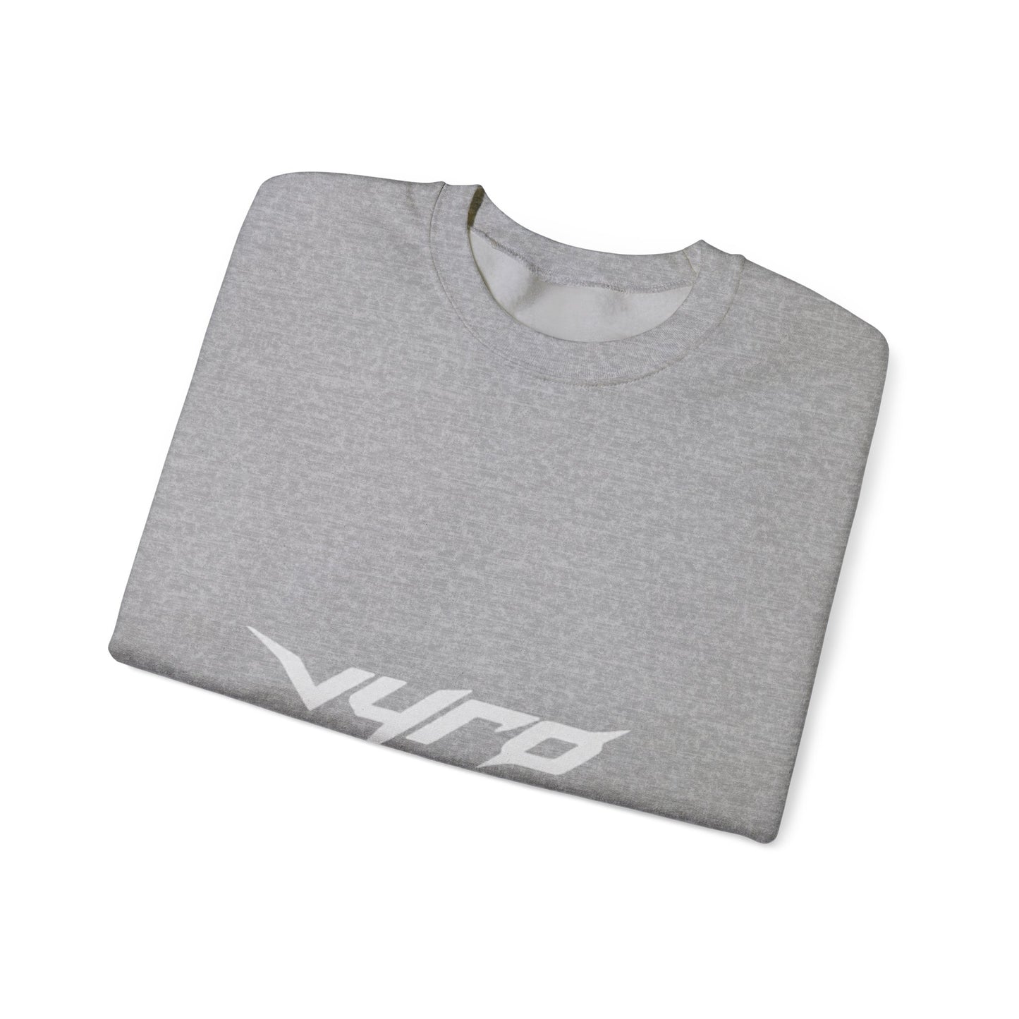 Minimal White Crewneck Sweatshirt — Subtle Center Logo