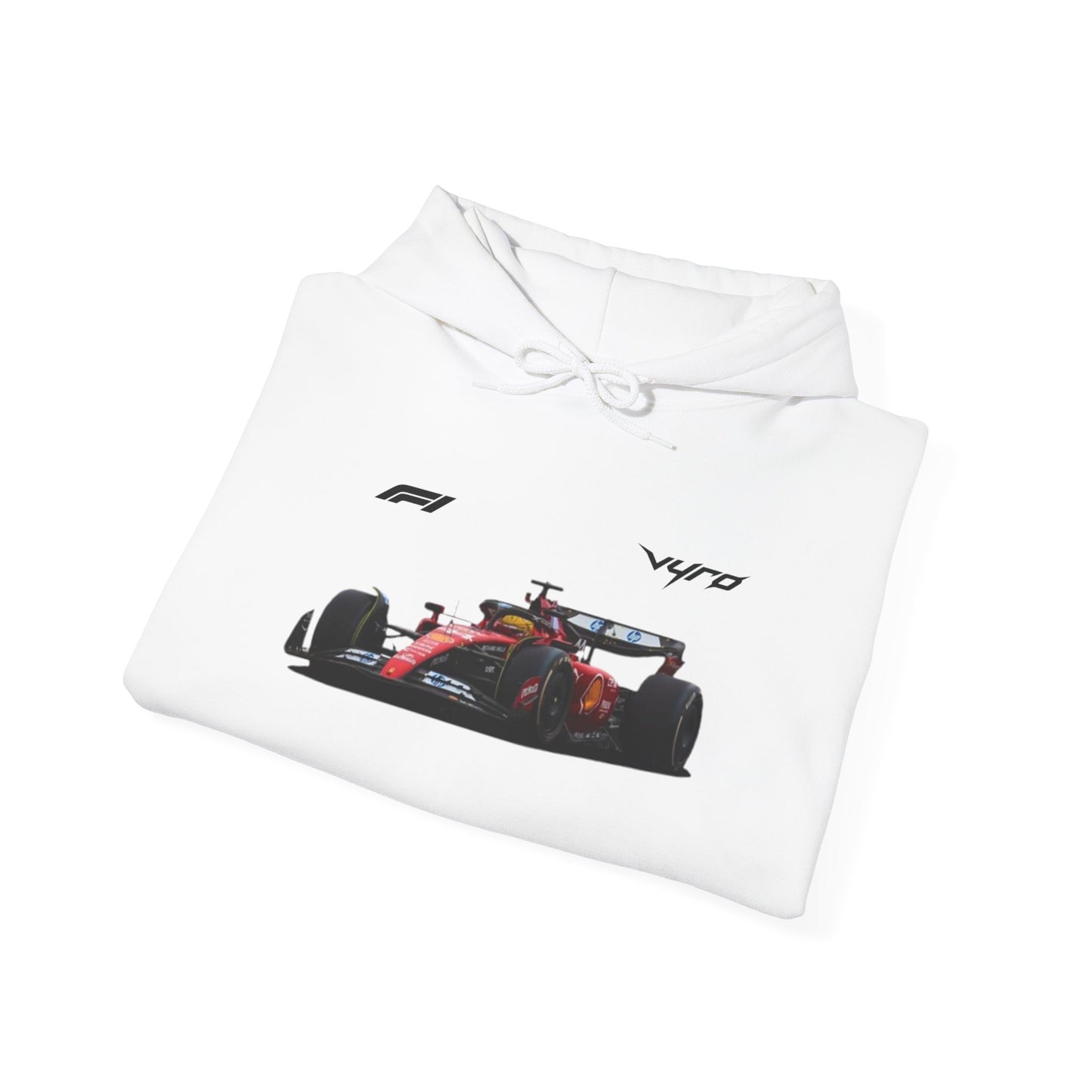 Racing Car Hoodie — Red Formula Racer Graphic Hooded Sweatshirt