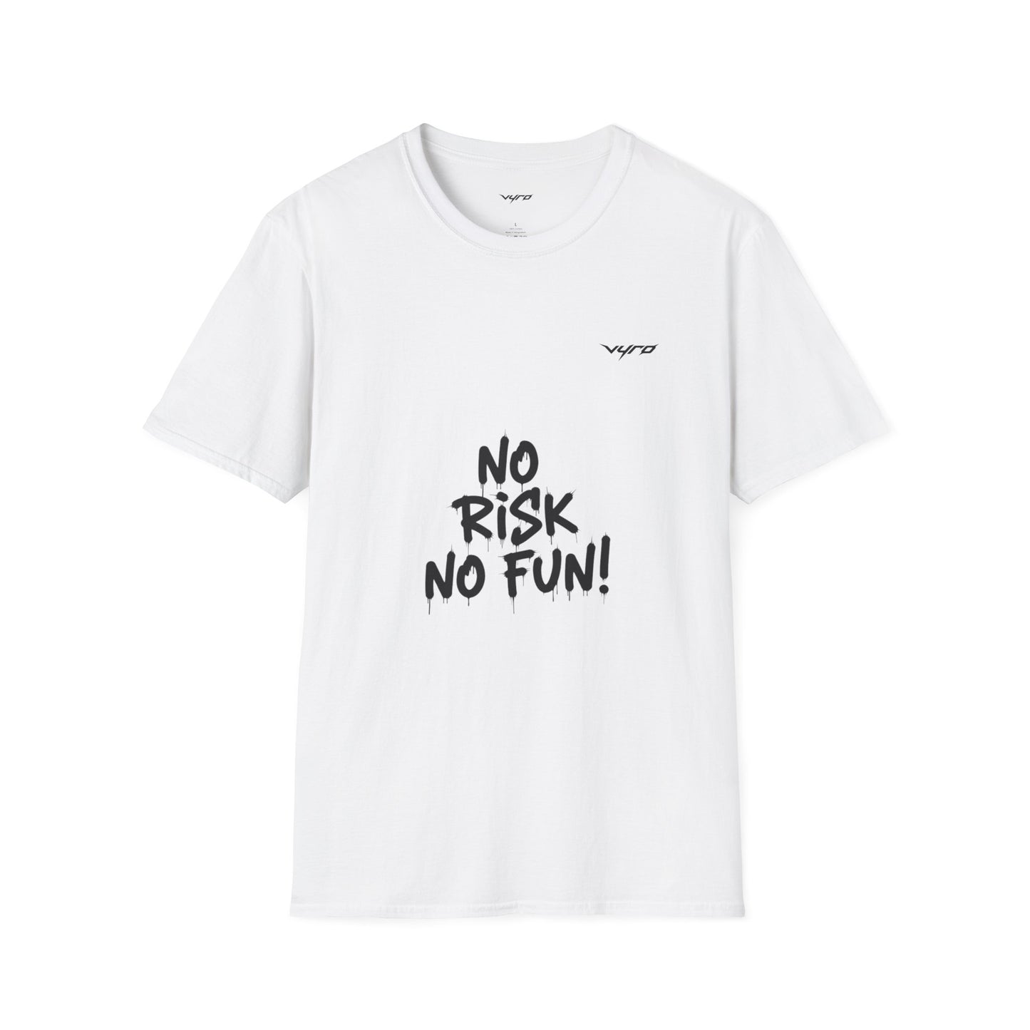 No Risk No Fun T‑Shirt — Bold Casual Graphic Tee for Adventurers