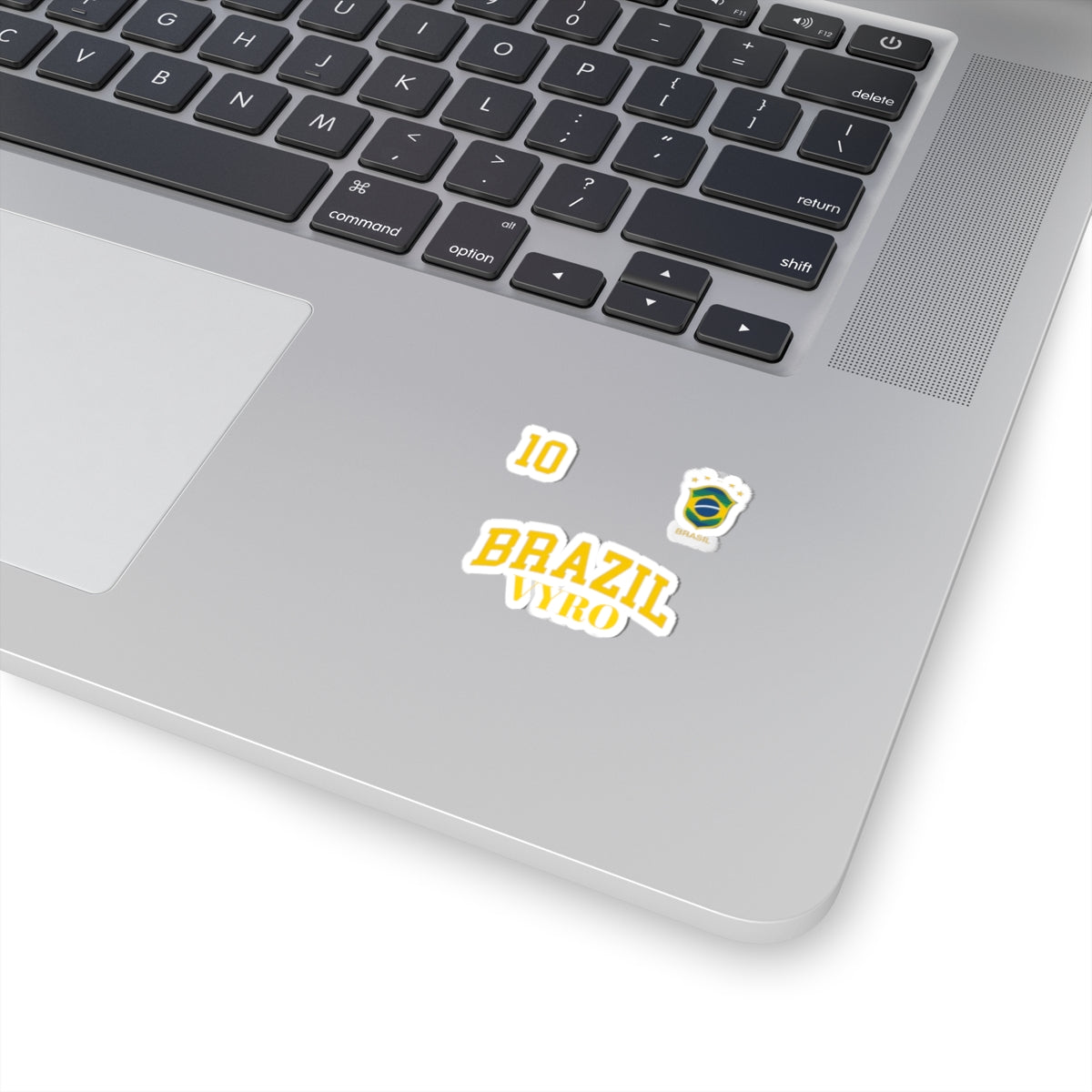 Brazil Soccer Sticker Pack — Brazil Crest, Number 10 & 'Brazil Vyro' Kiss-Cut Stickers