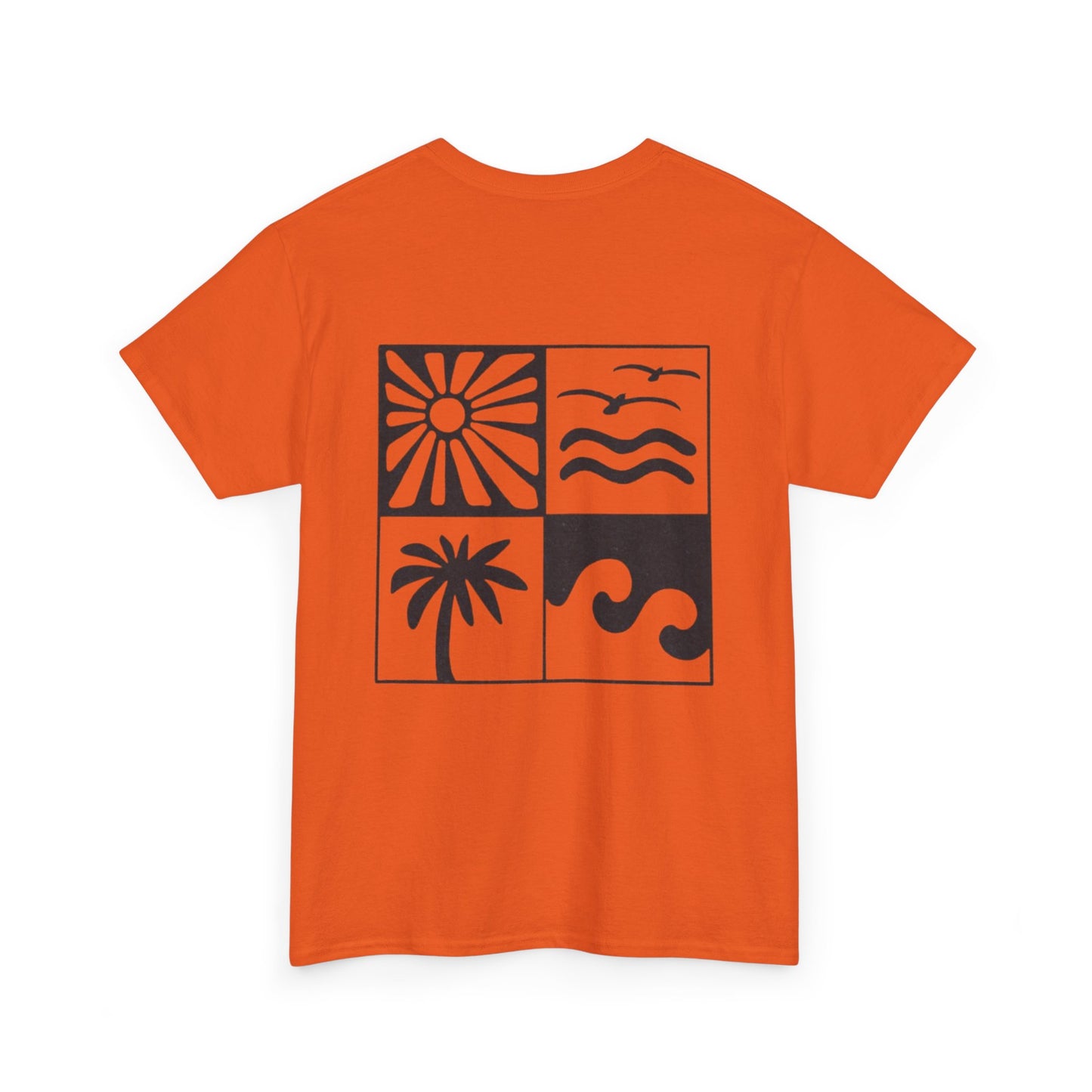 Summer Vibes Graphic Tee — 'Vyro' Logo & Beach Icon Back