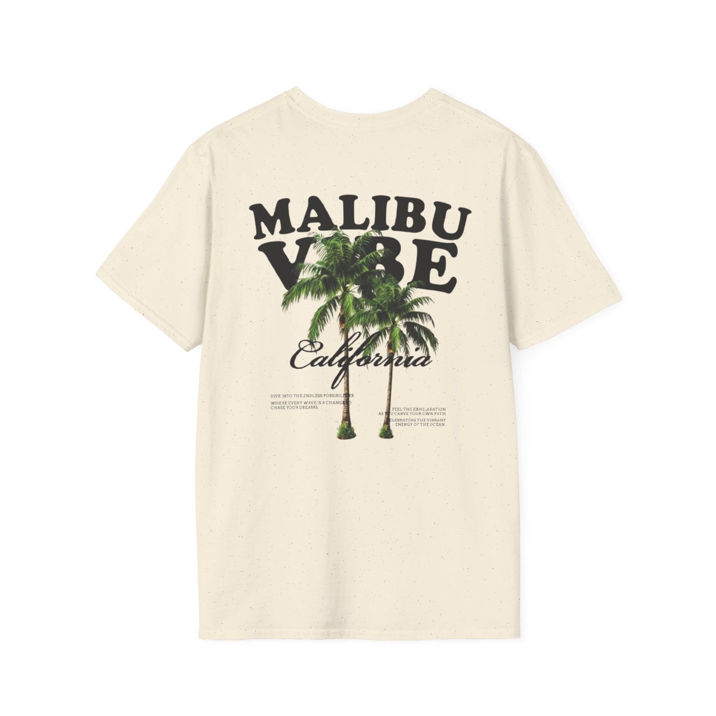 Malibu Beach Graphic T-Shirt — Tropical Lettering Tee